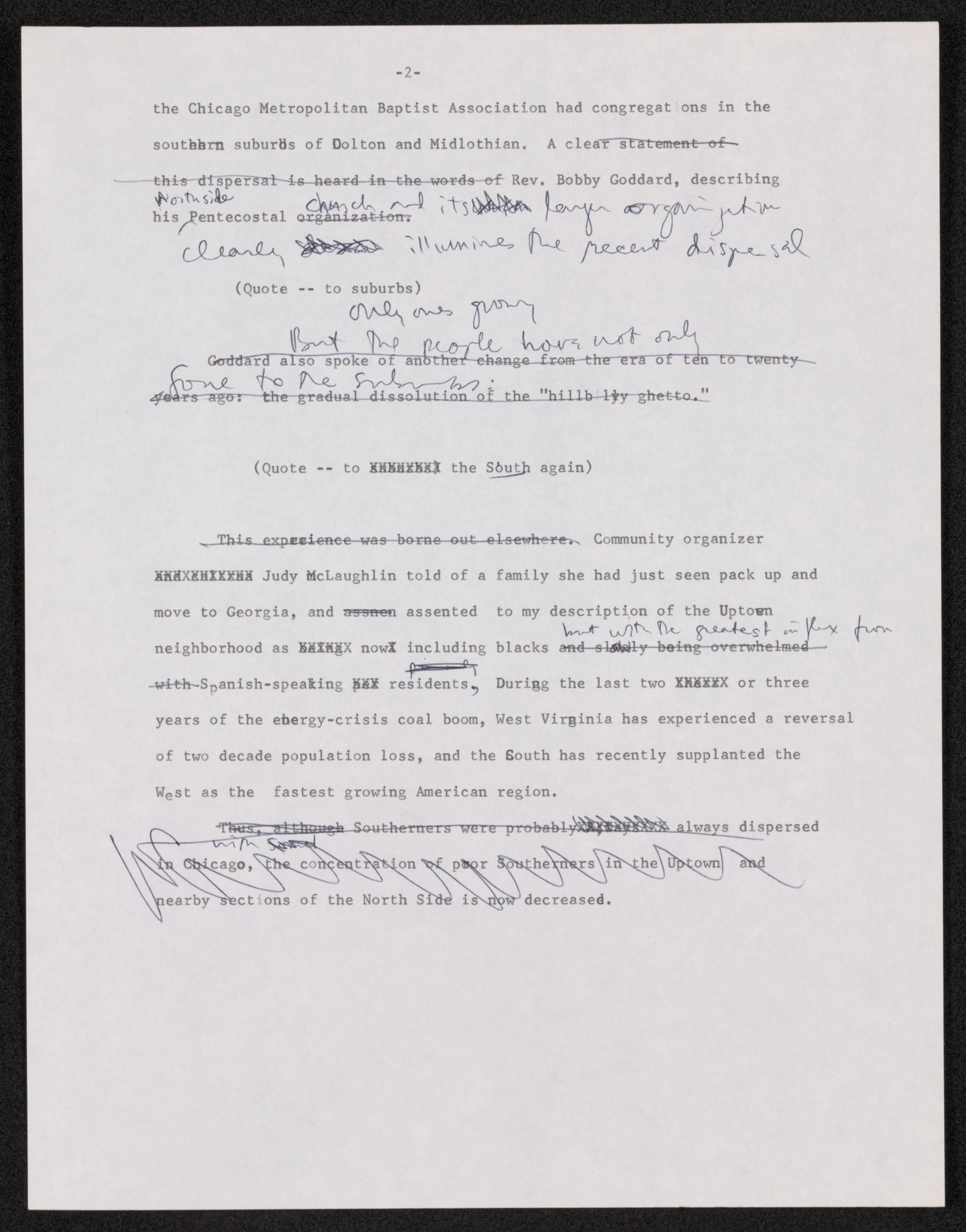 Scanned image of the current content page