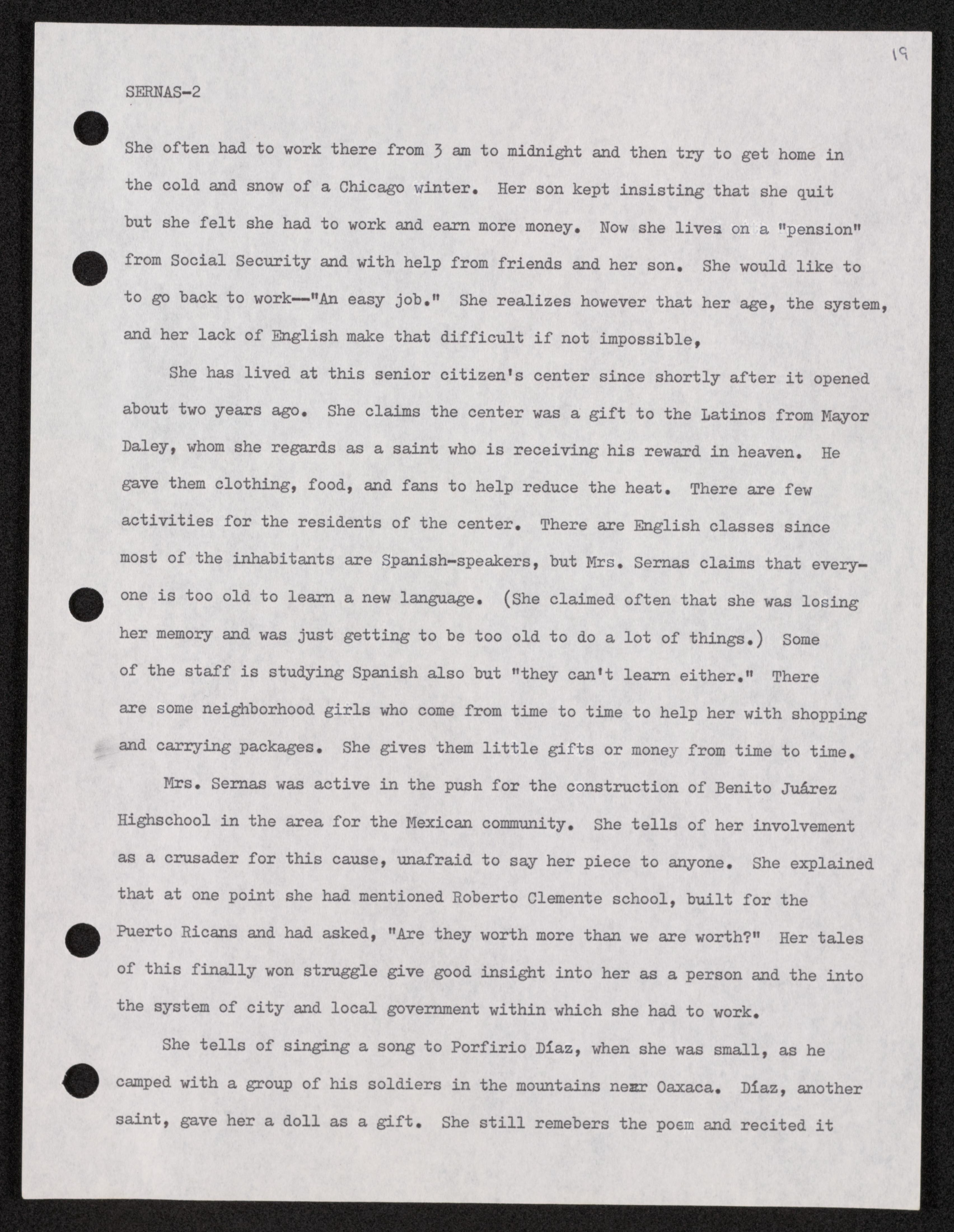Scanned image of the current content page