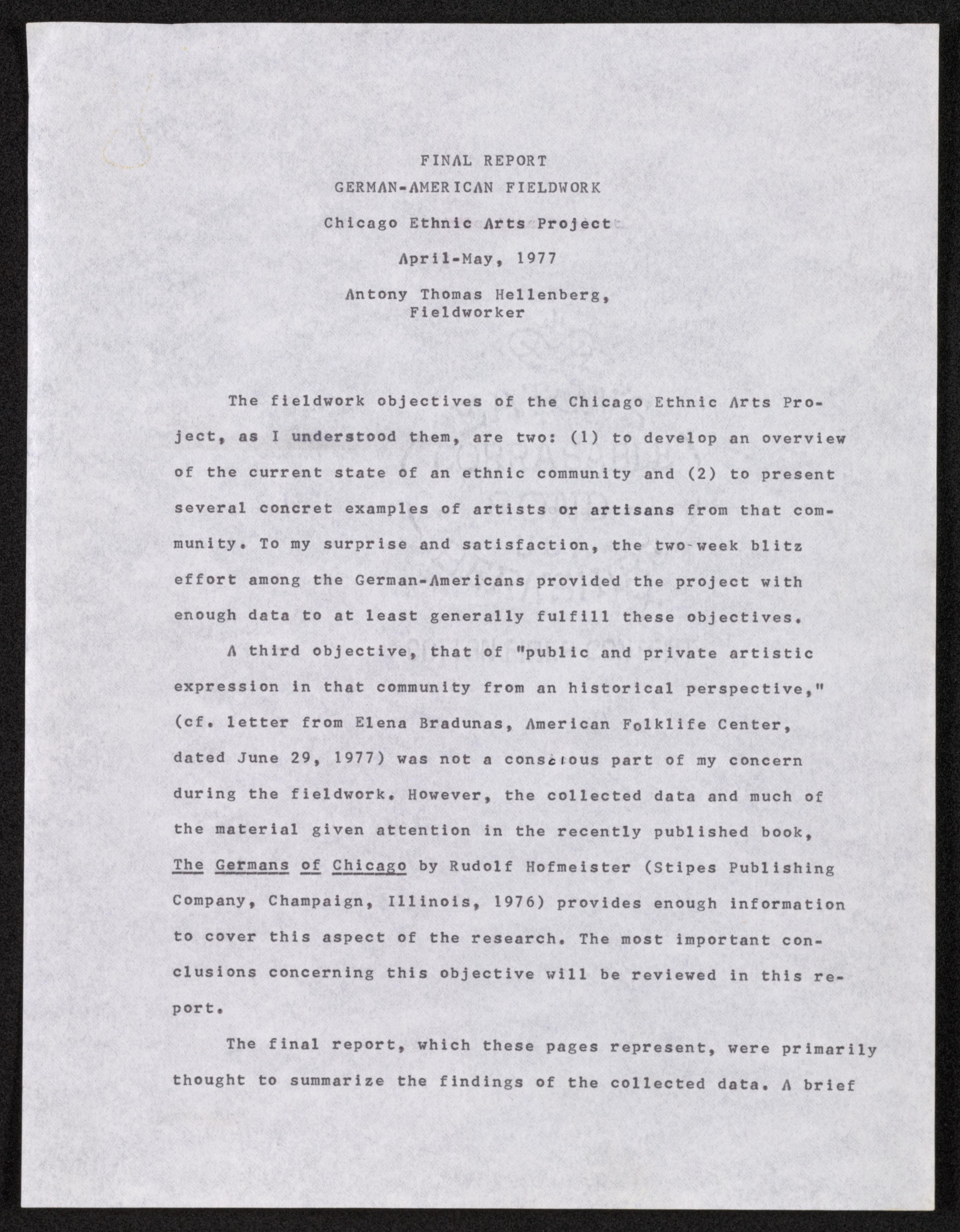 Scanned image of the current content page