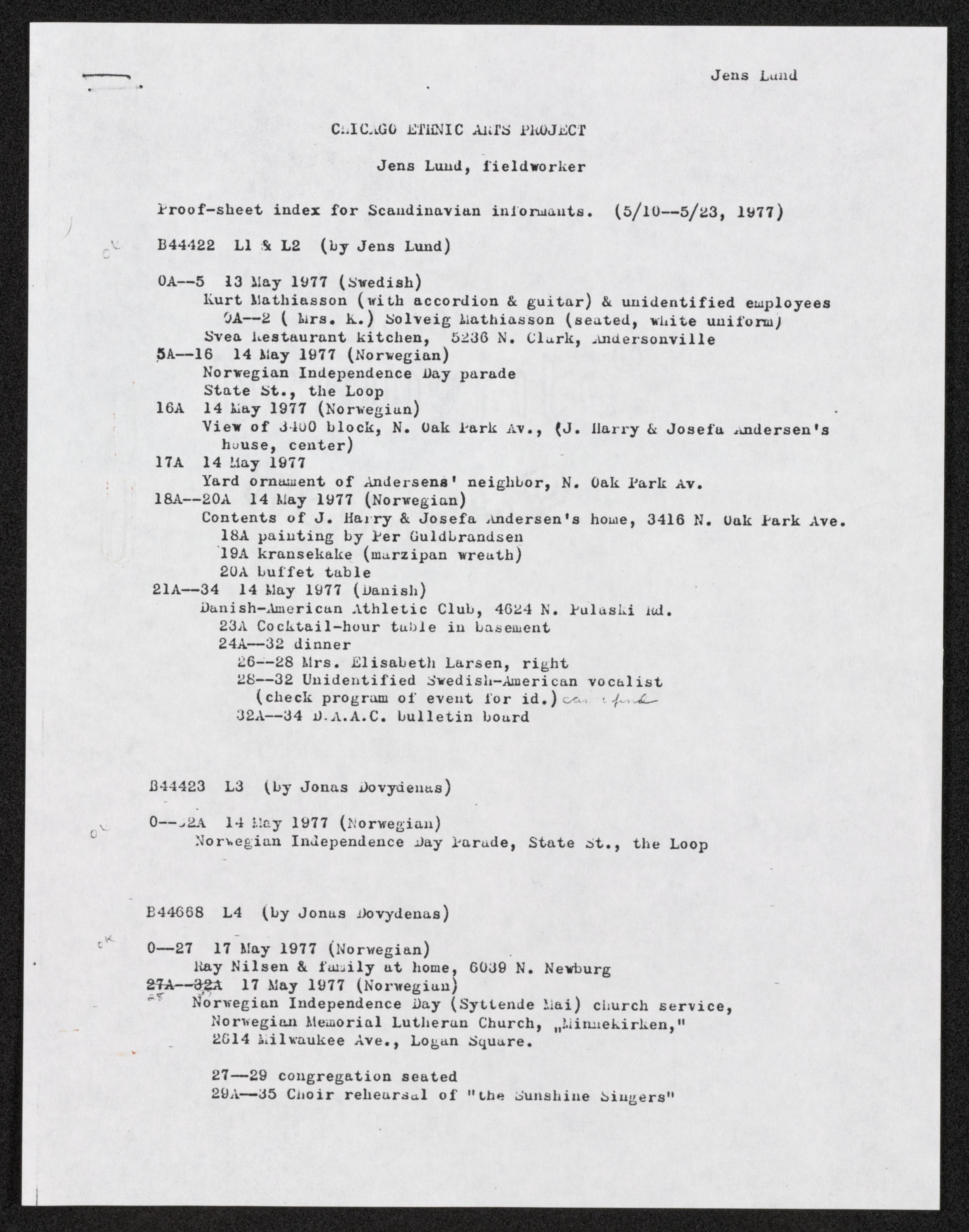 Scanned image of the current content page