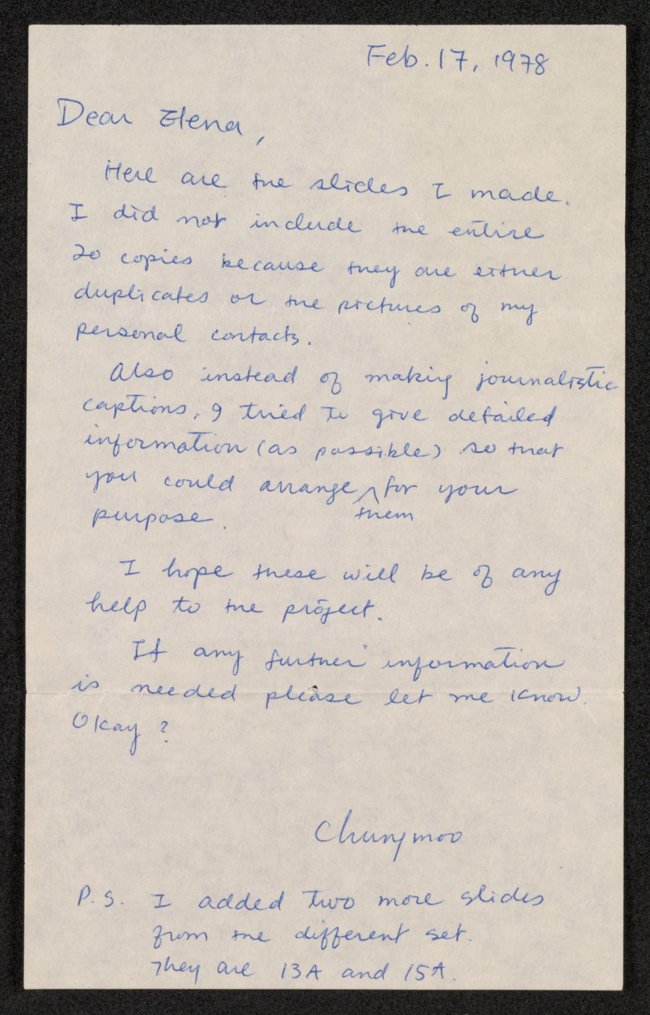 Scanned image of the current content page