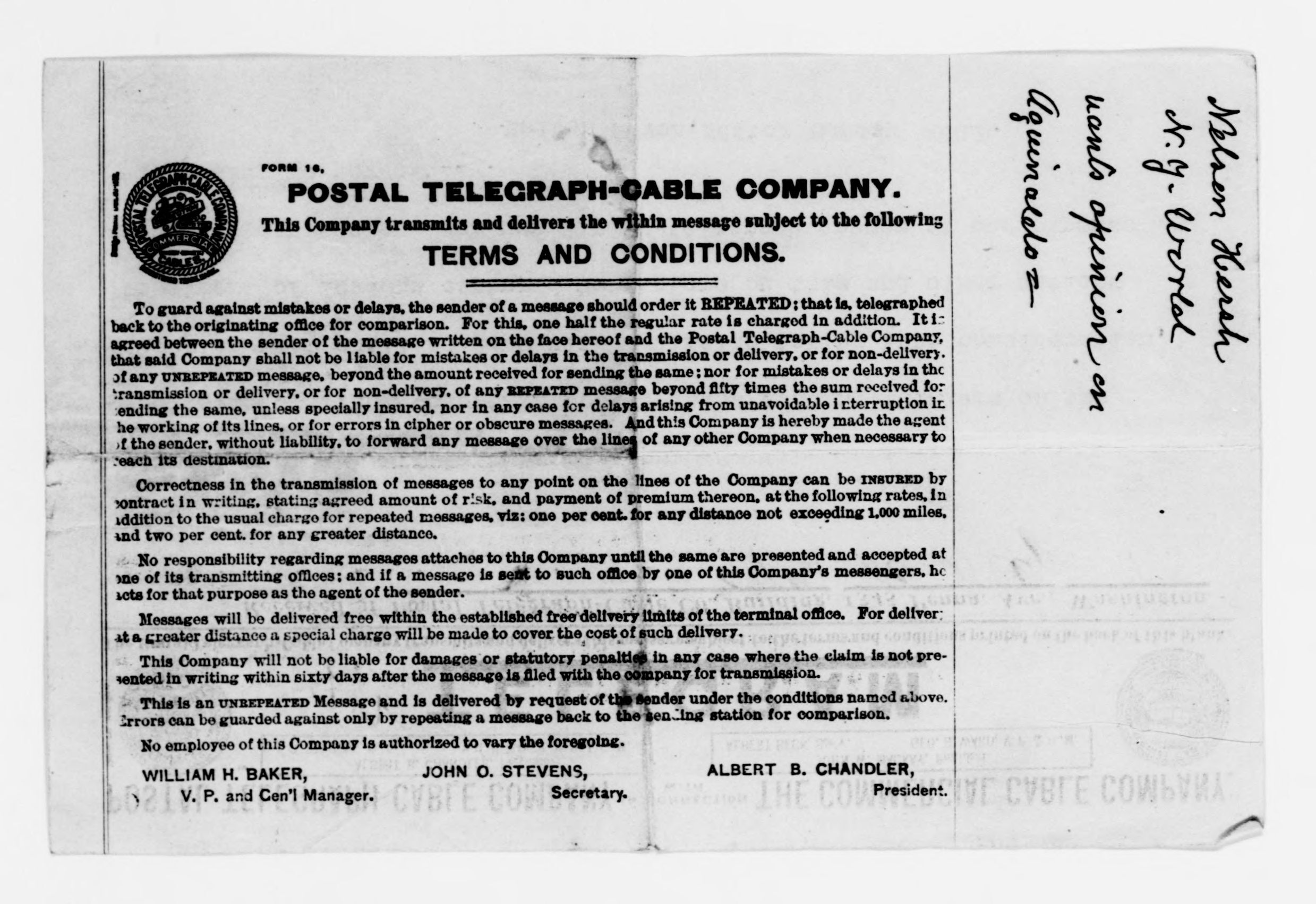 Scanned image of the current content page