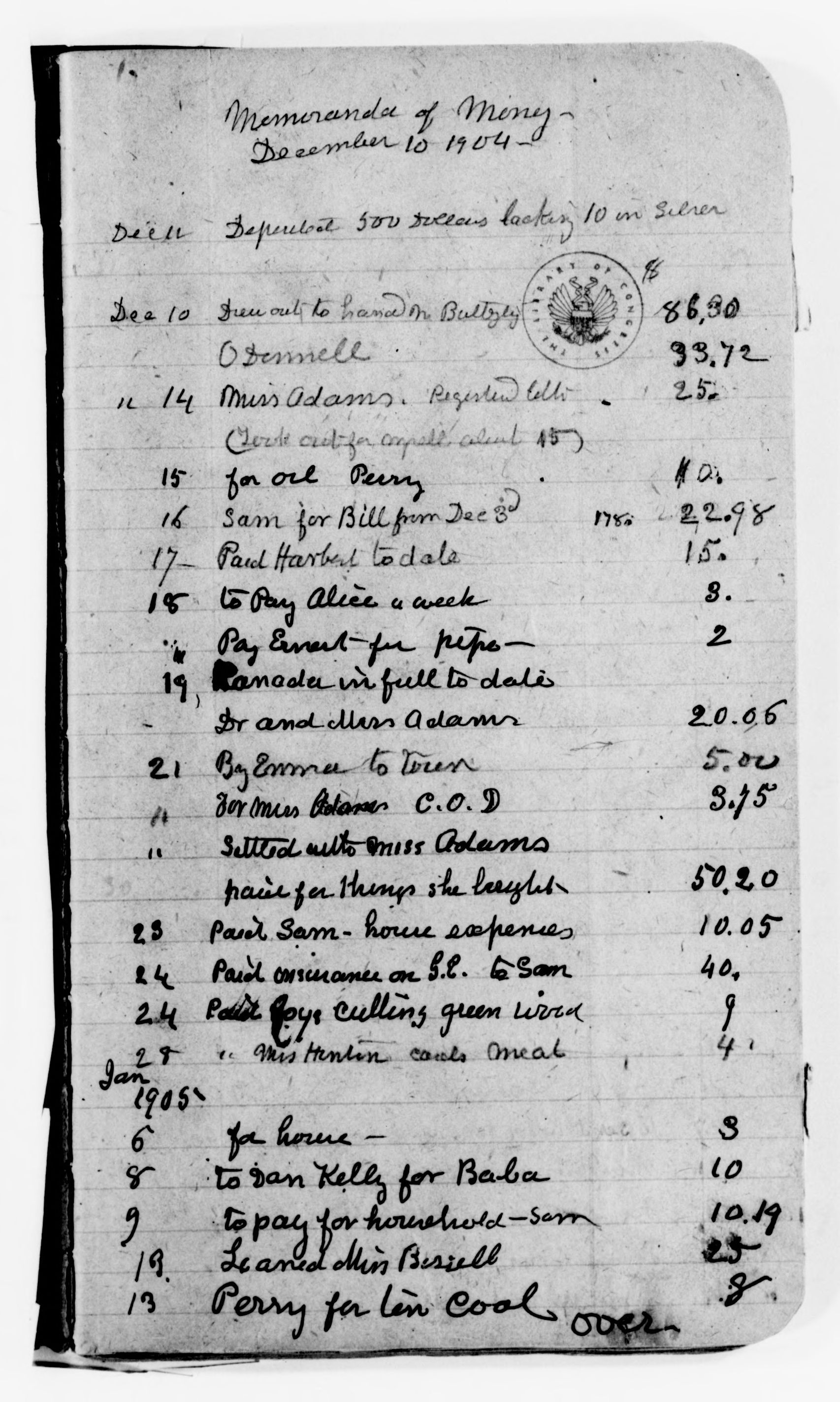 Scanned image of the current content page