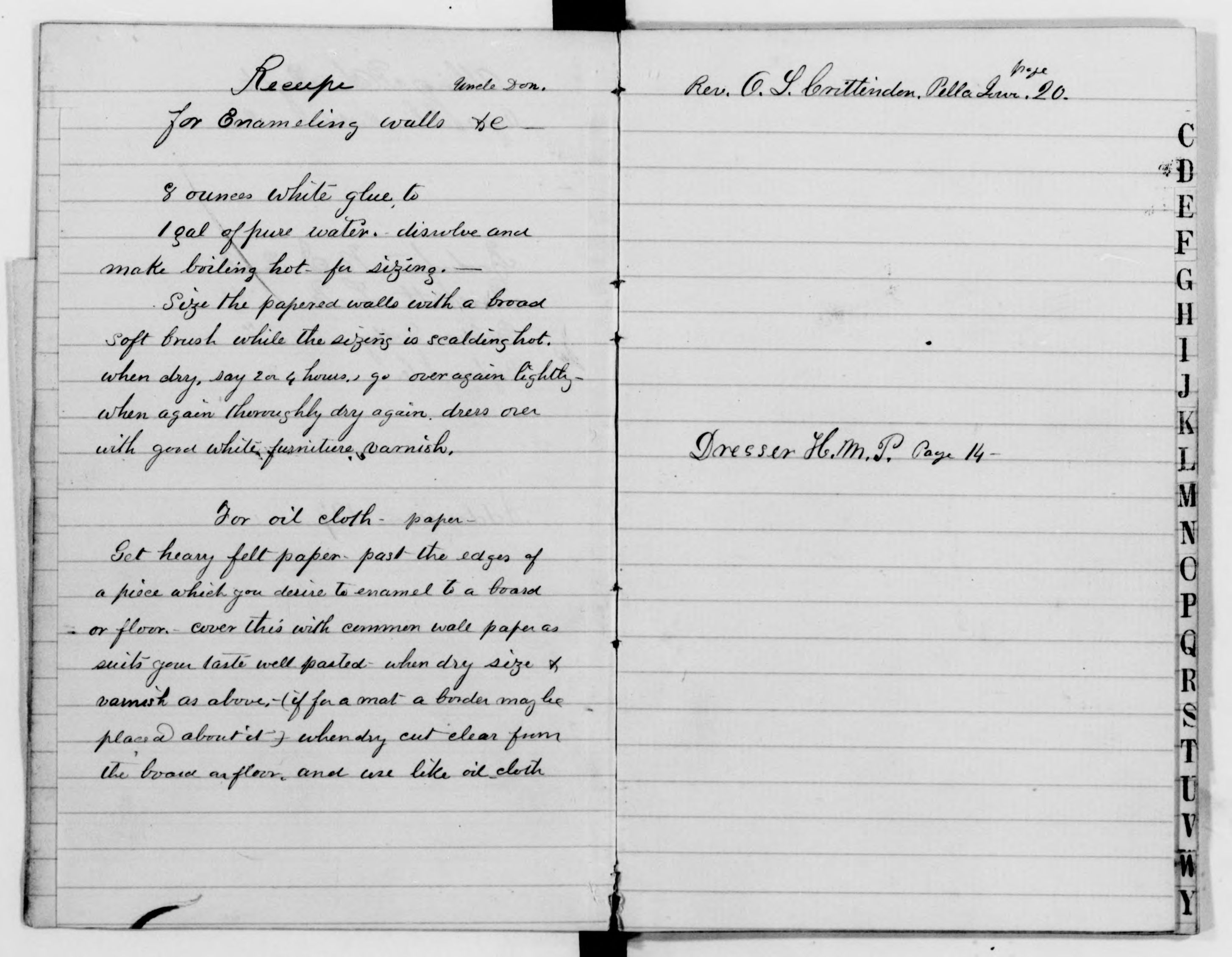 Scanned image of the current content page