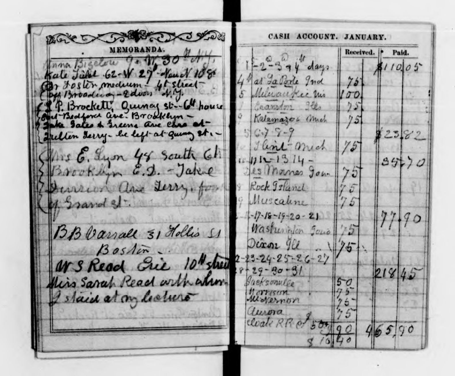 Scanned image of the current content page