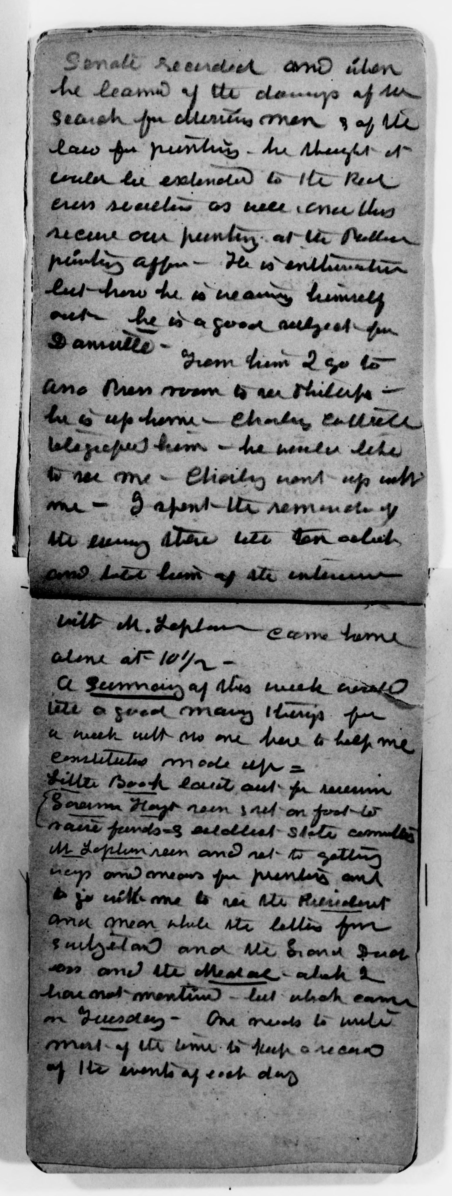 Scanned image of the current content page