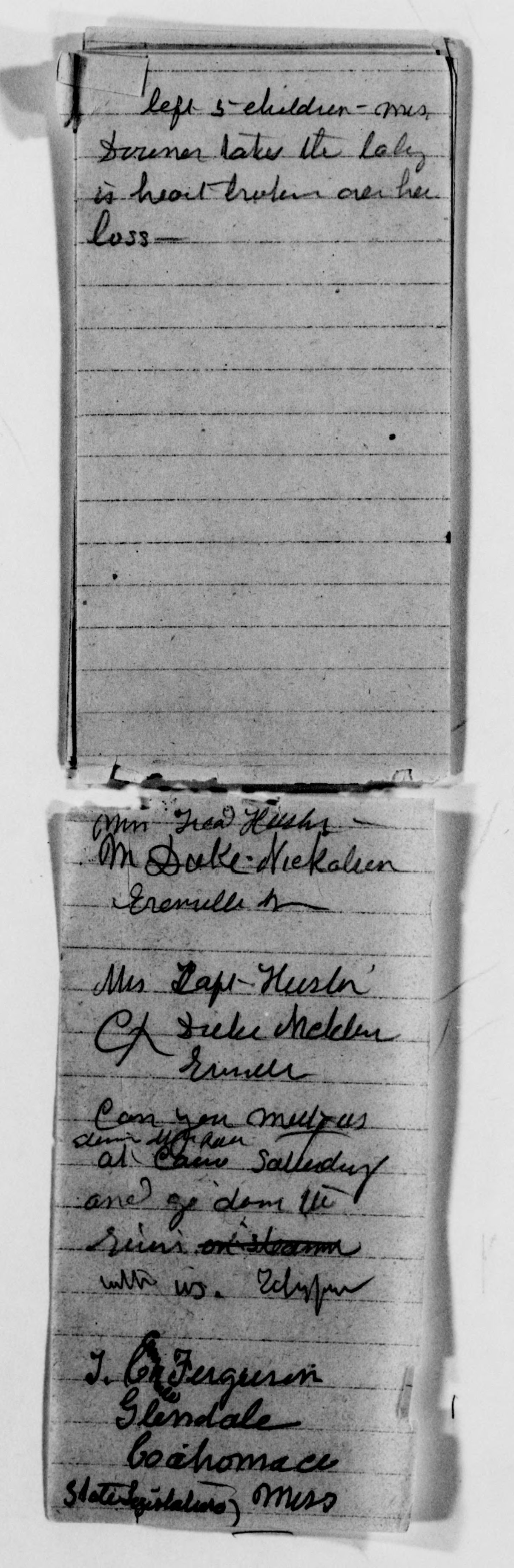 Scanned image of the current content page