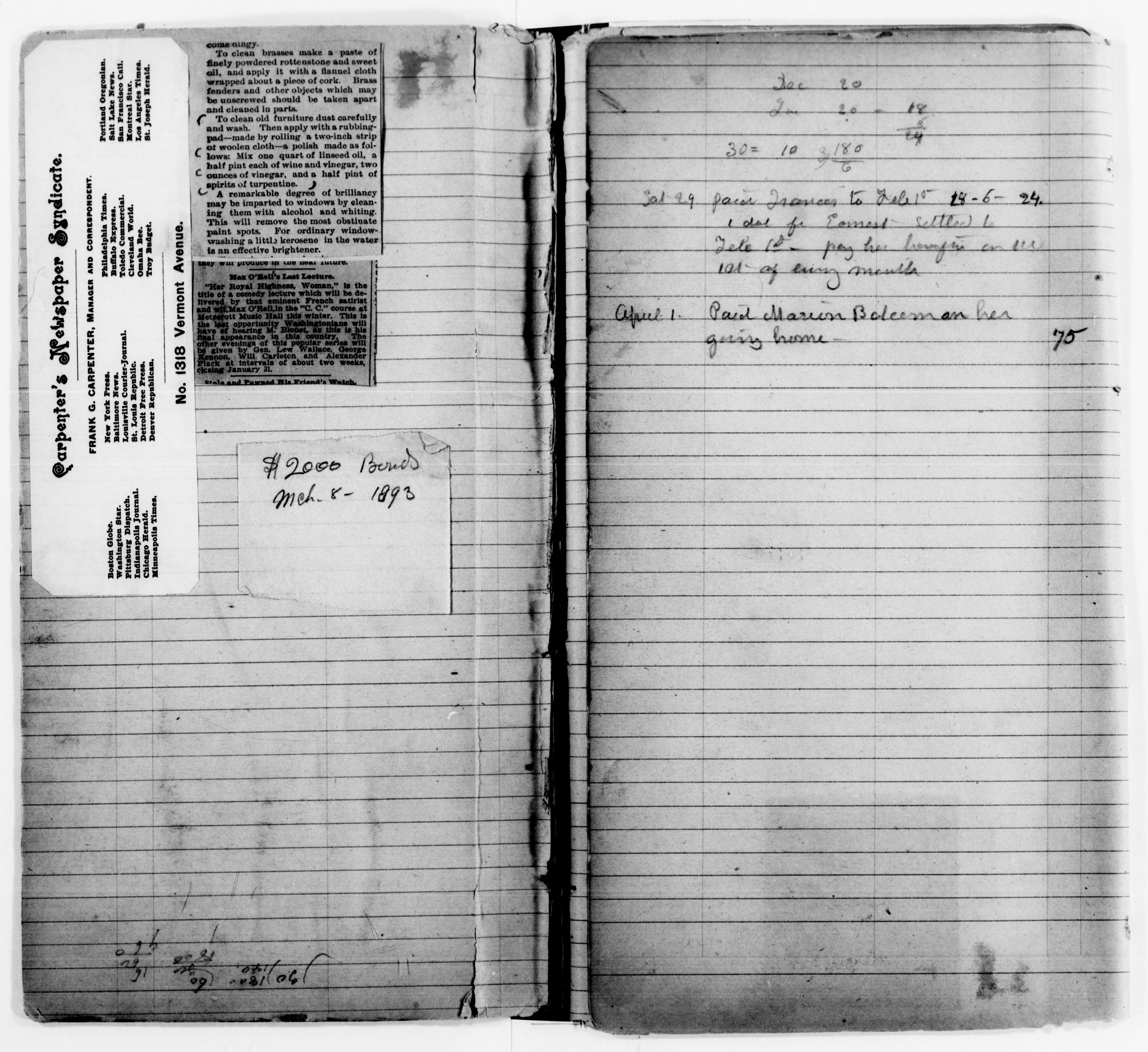 Scanned image of the current content page