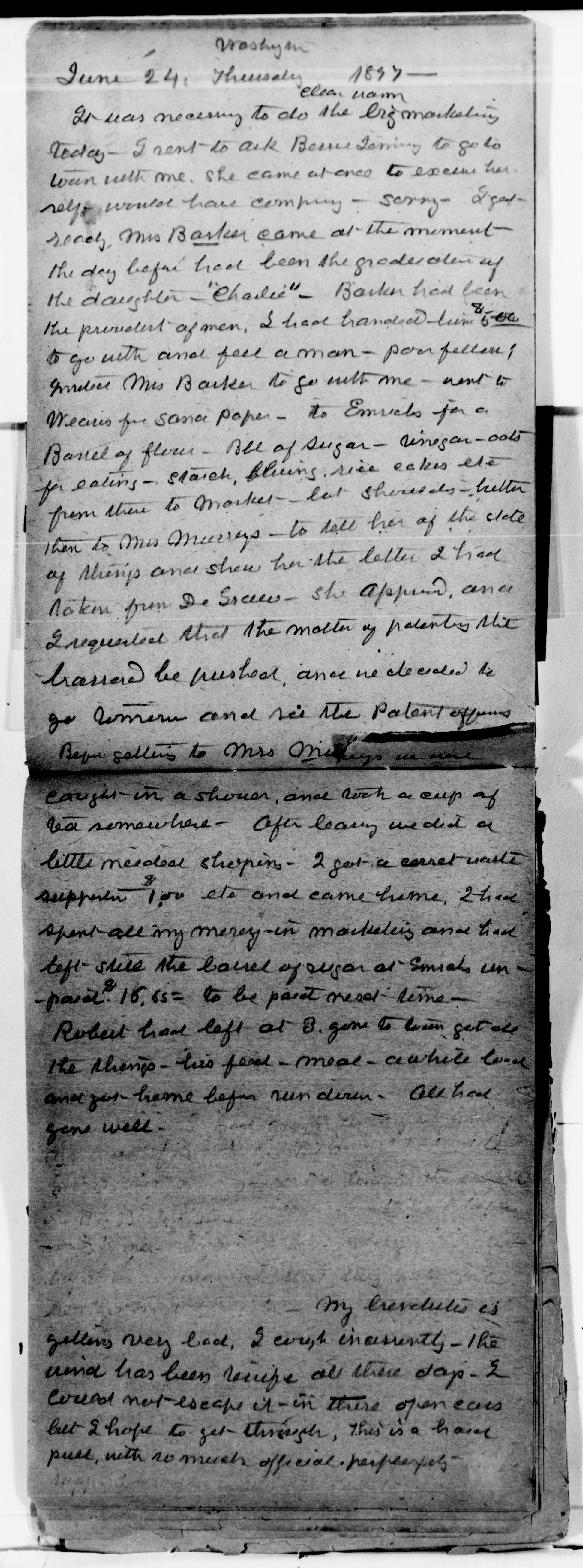 Scanned image of the current content page