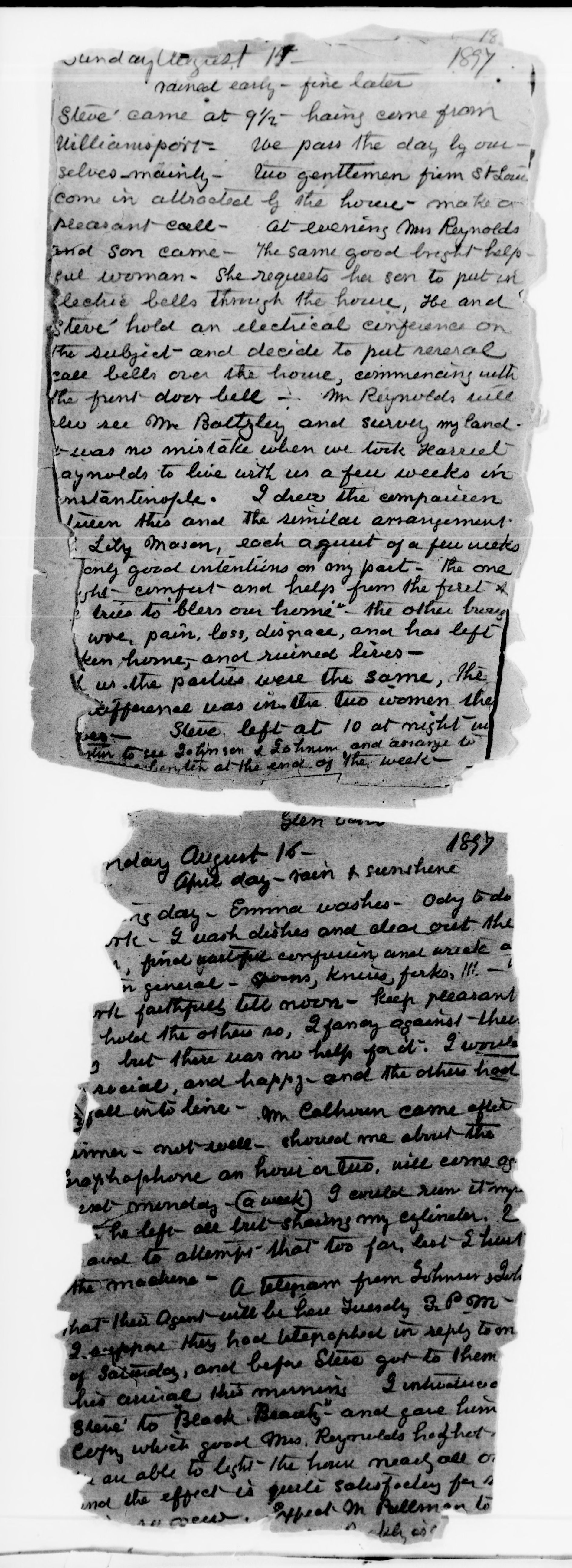 Scanned image of the current content page