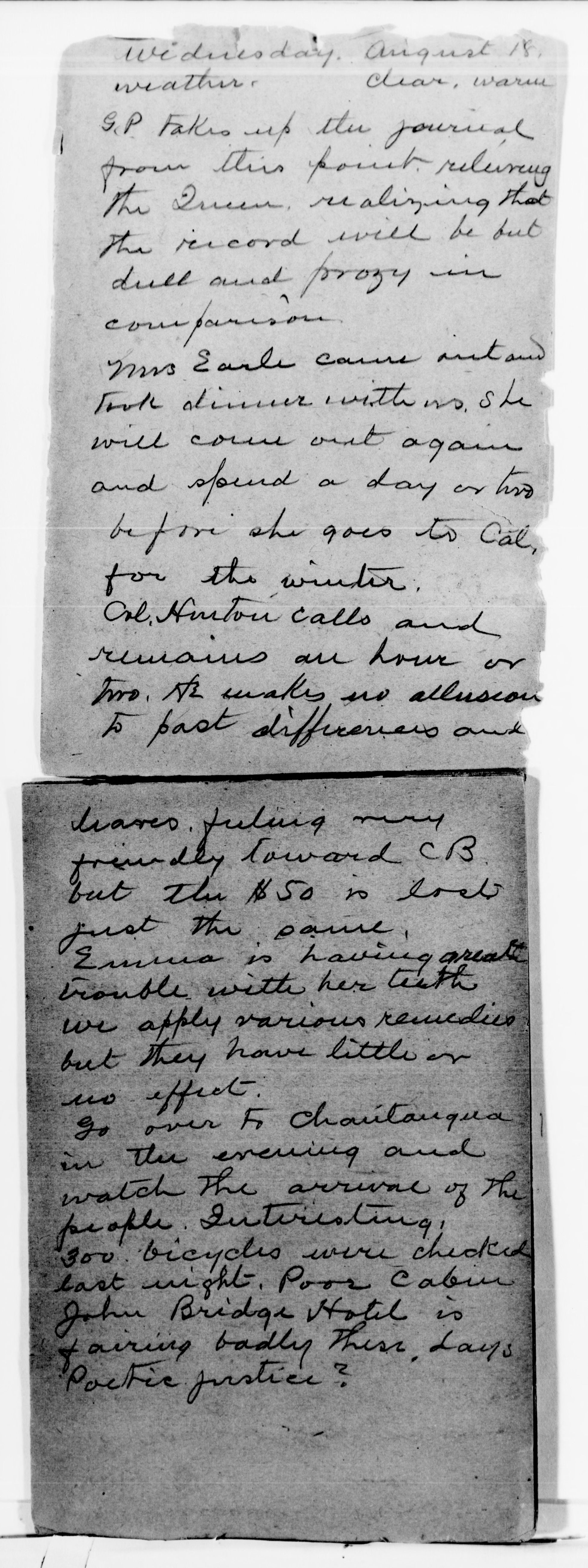 Scanned image of the current content page