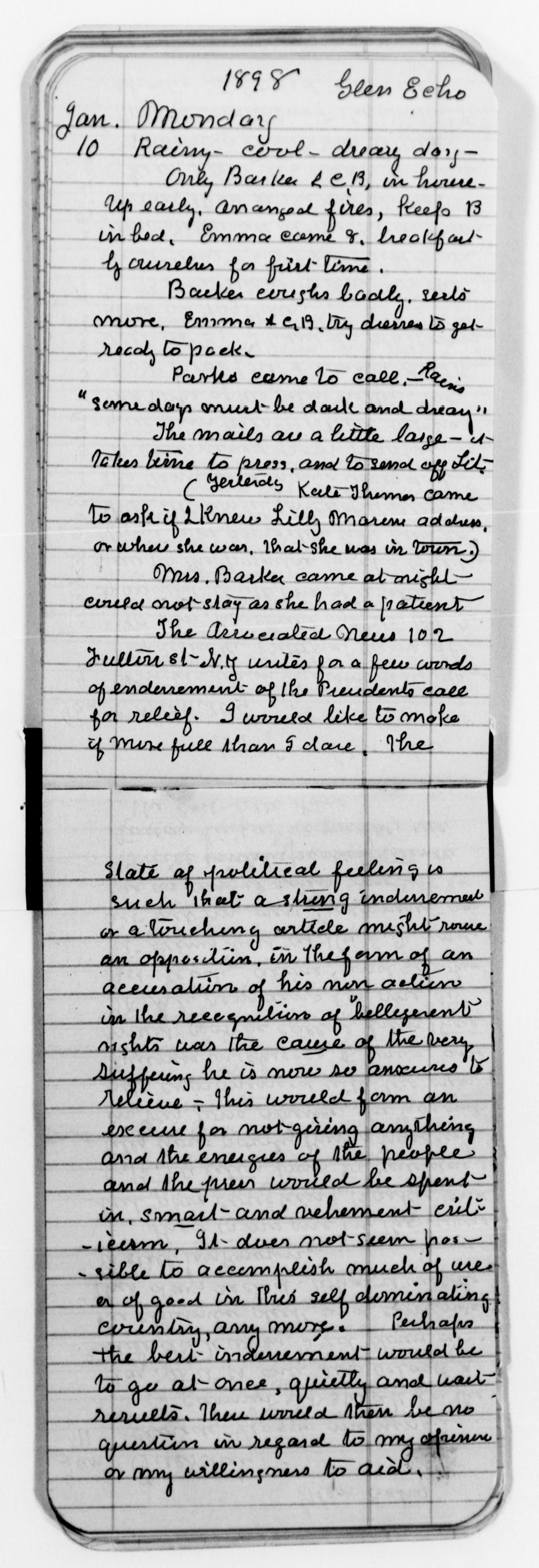 Scanned image of the current content page