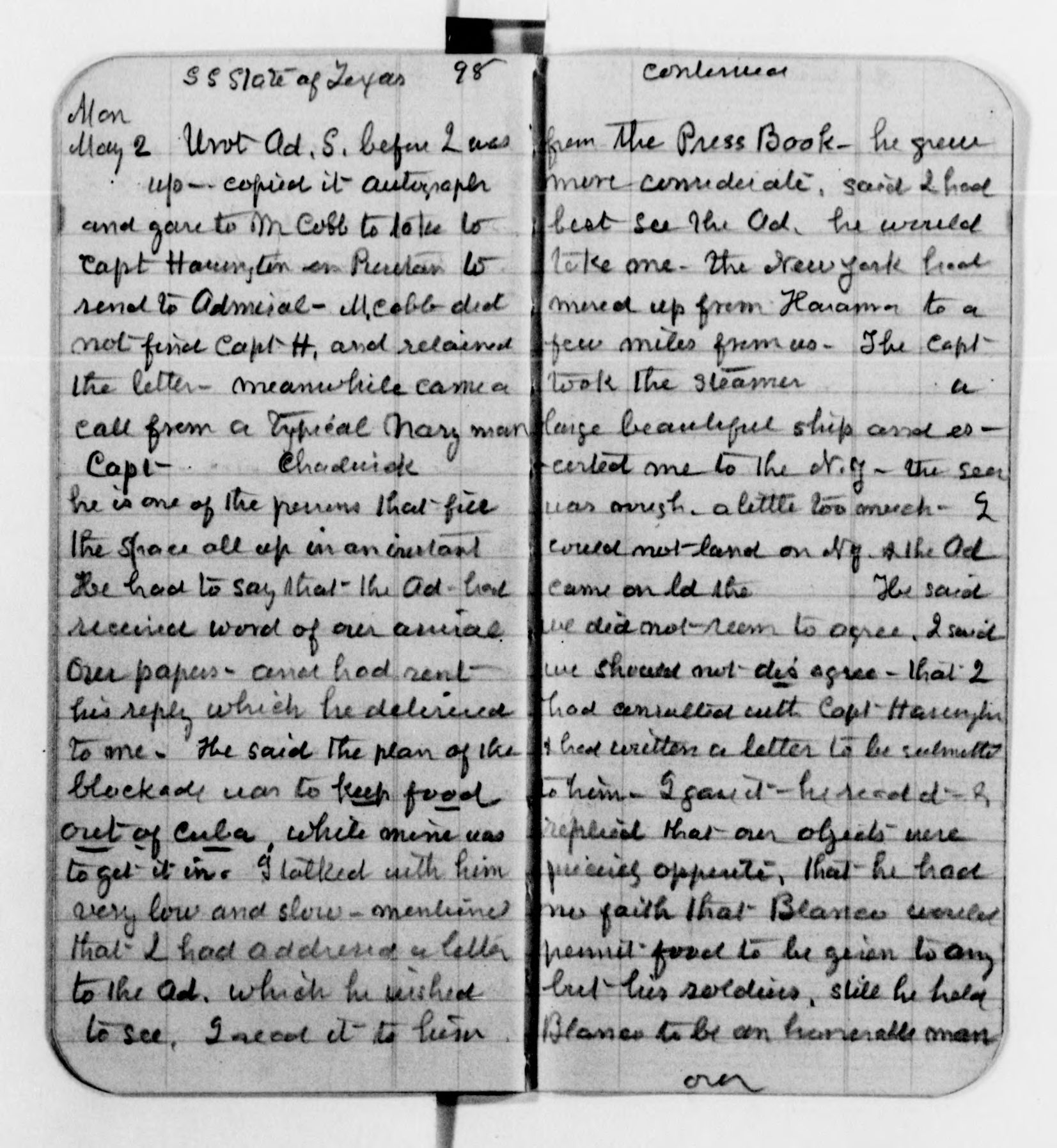 Scanned image of the current content page