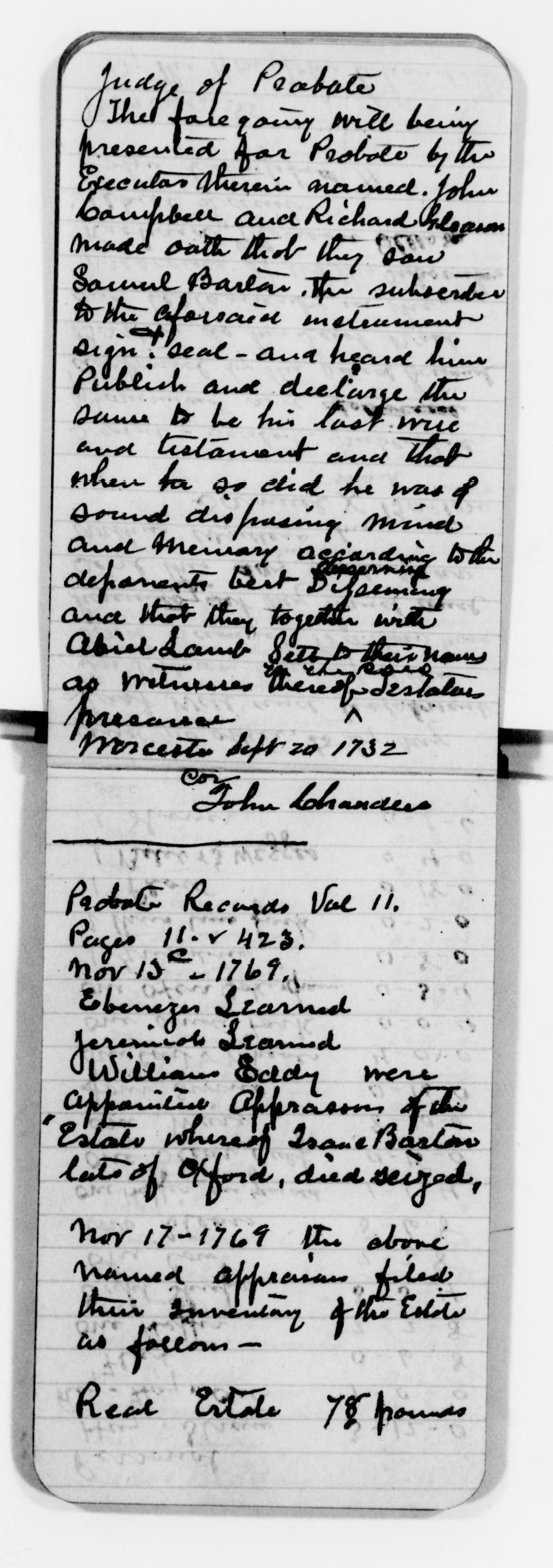 Scanned image of the current content page