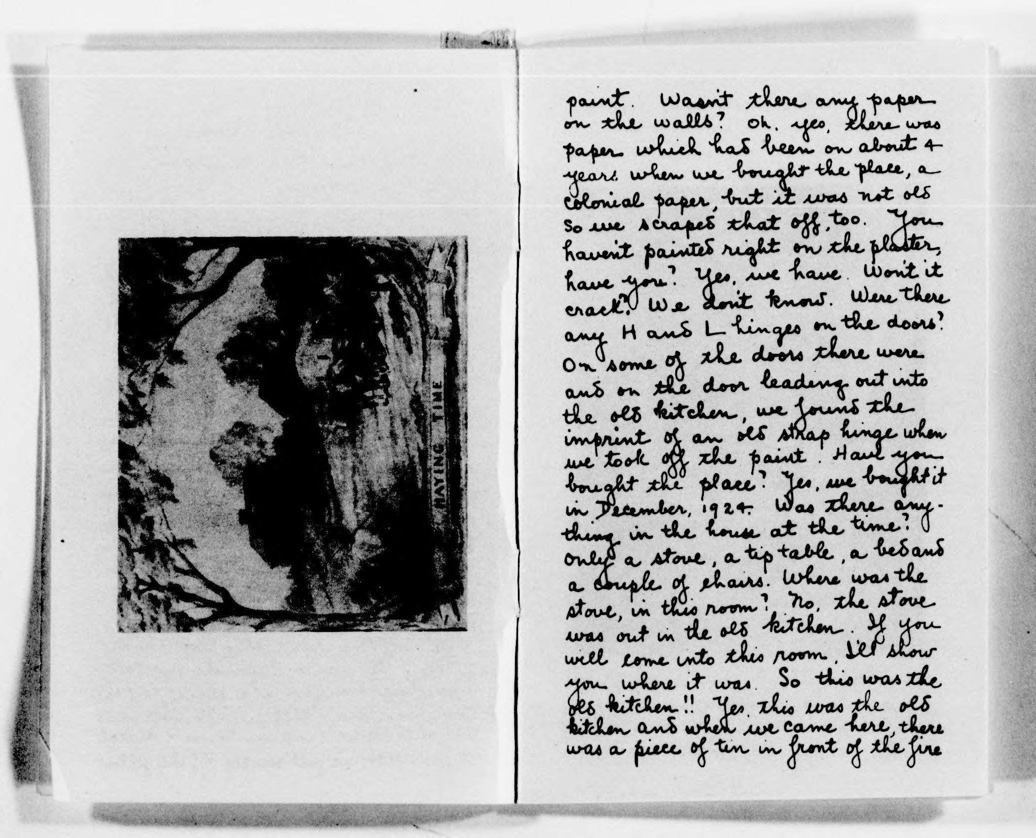 Scanned image of the current content page