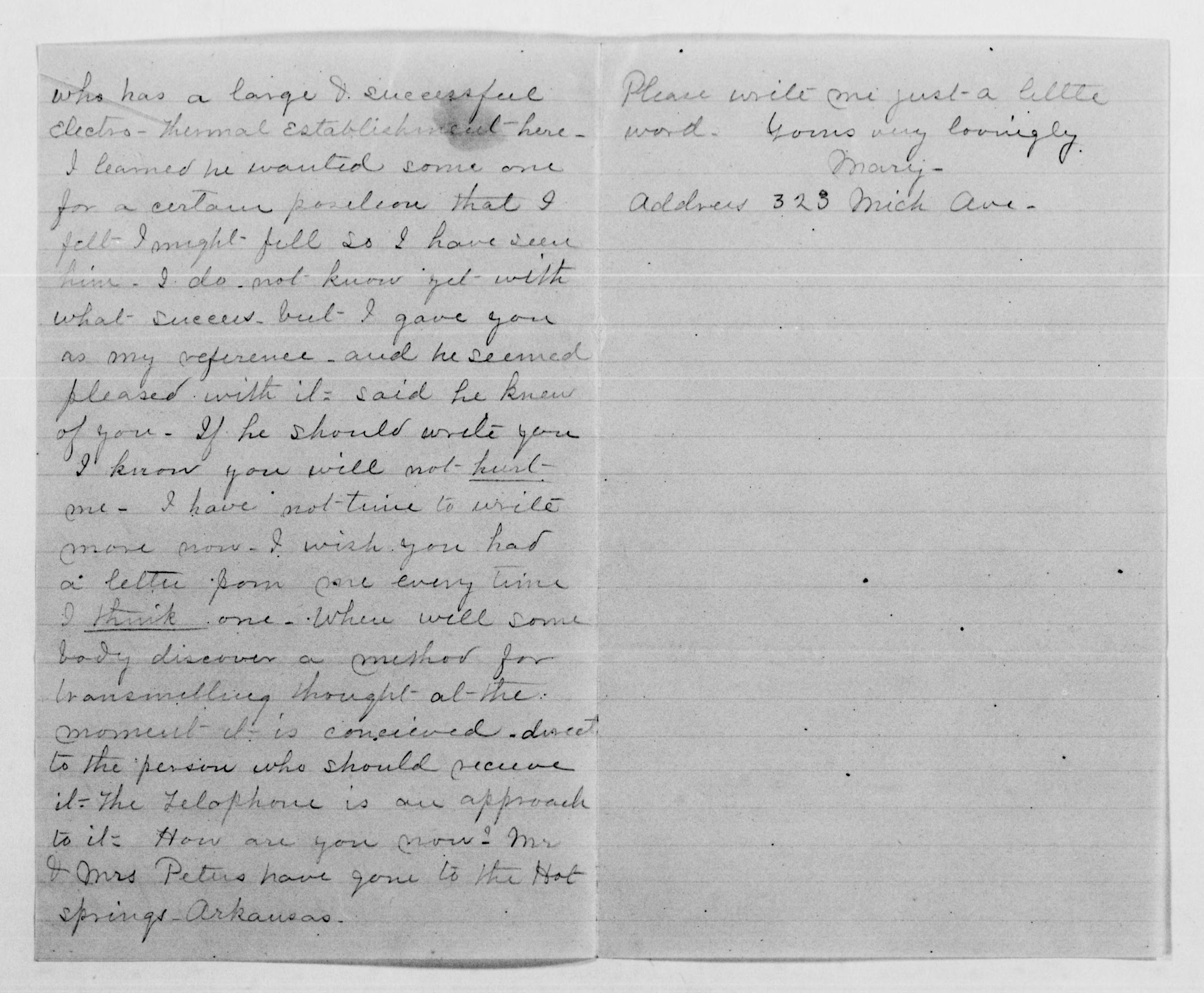 Scanned image of the current content page