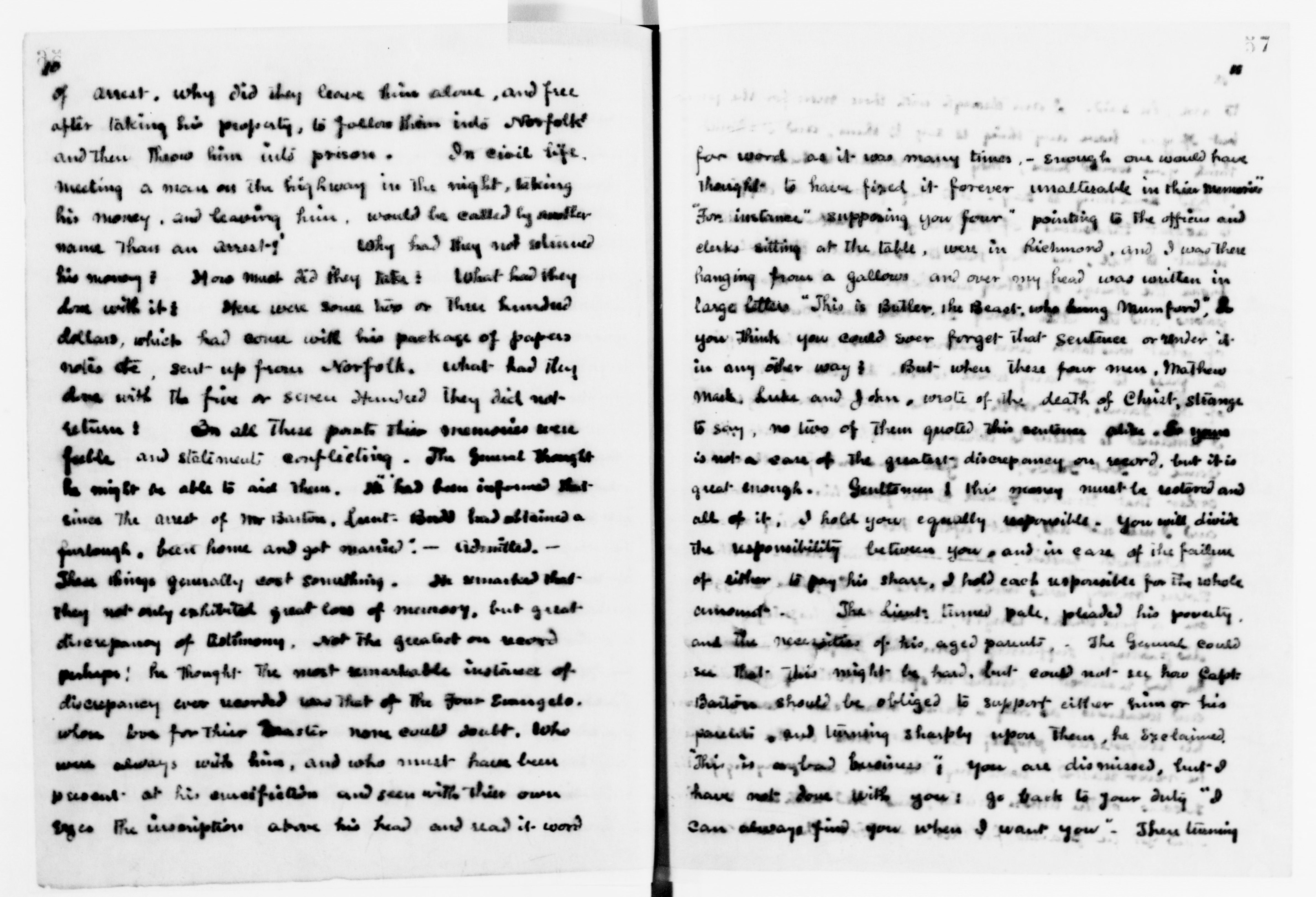 Scanned image of the current content page