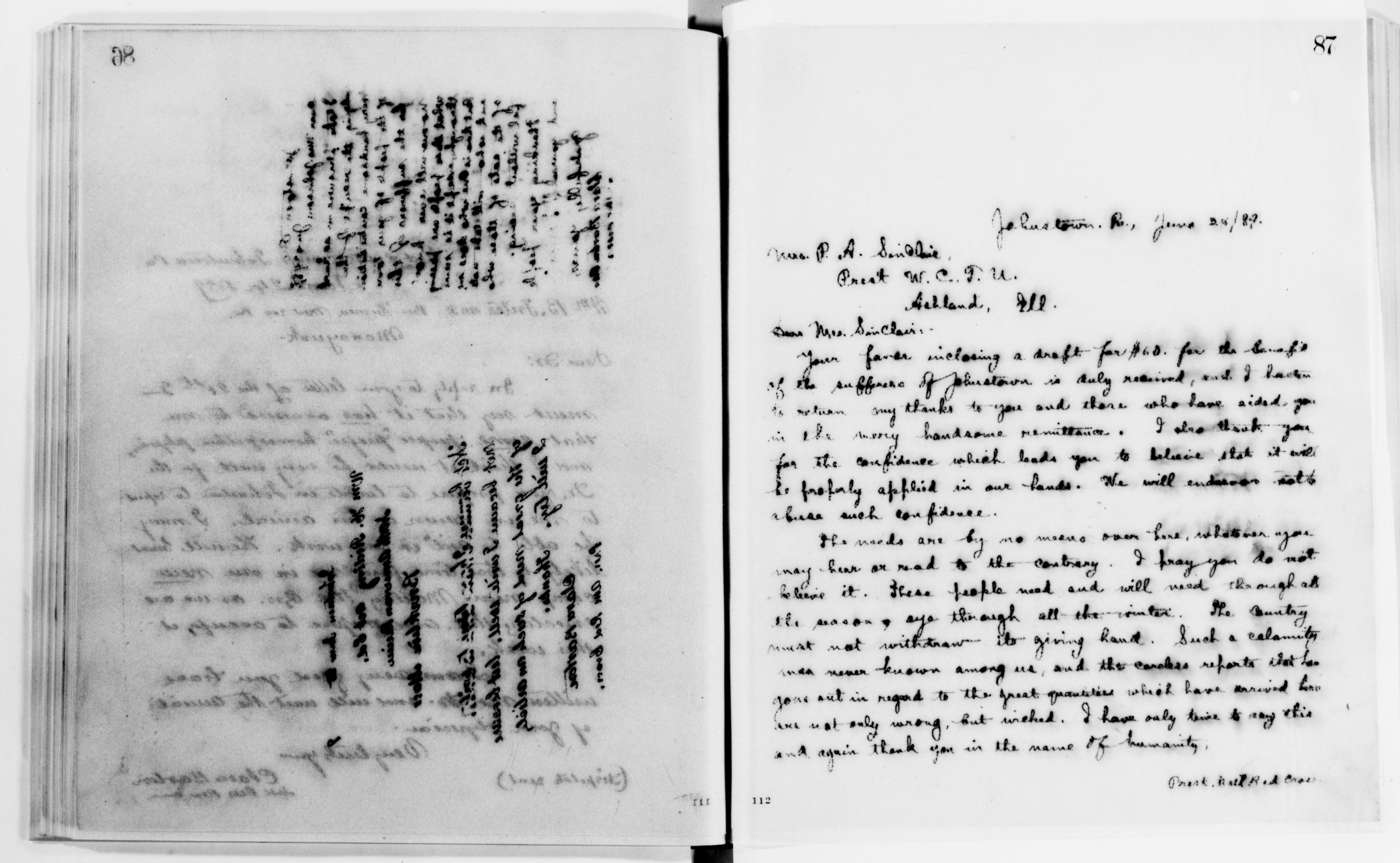 Scanned image of the current content page