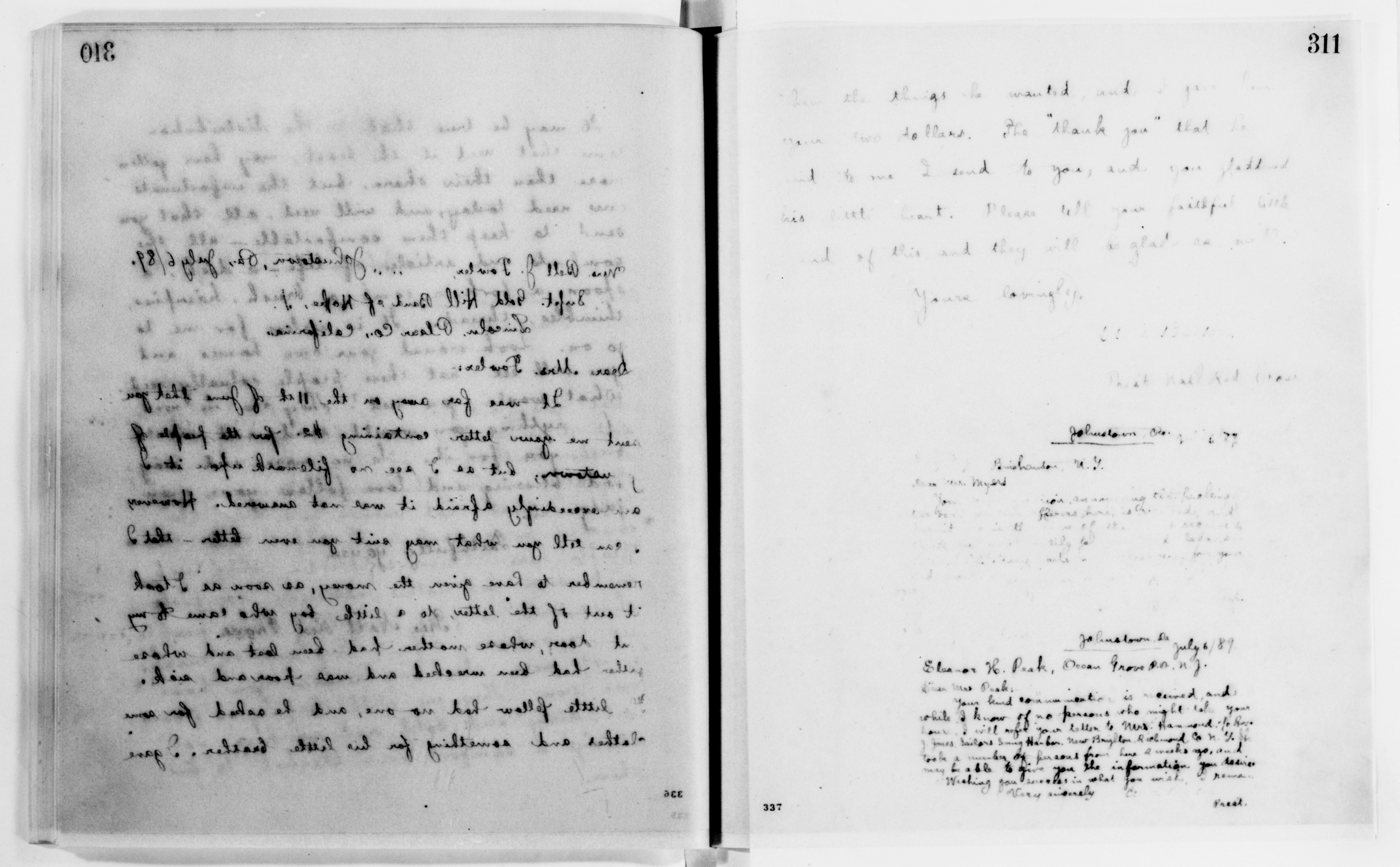 Scanned image of the current content page