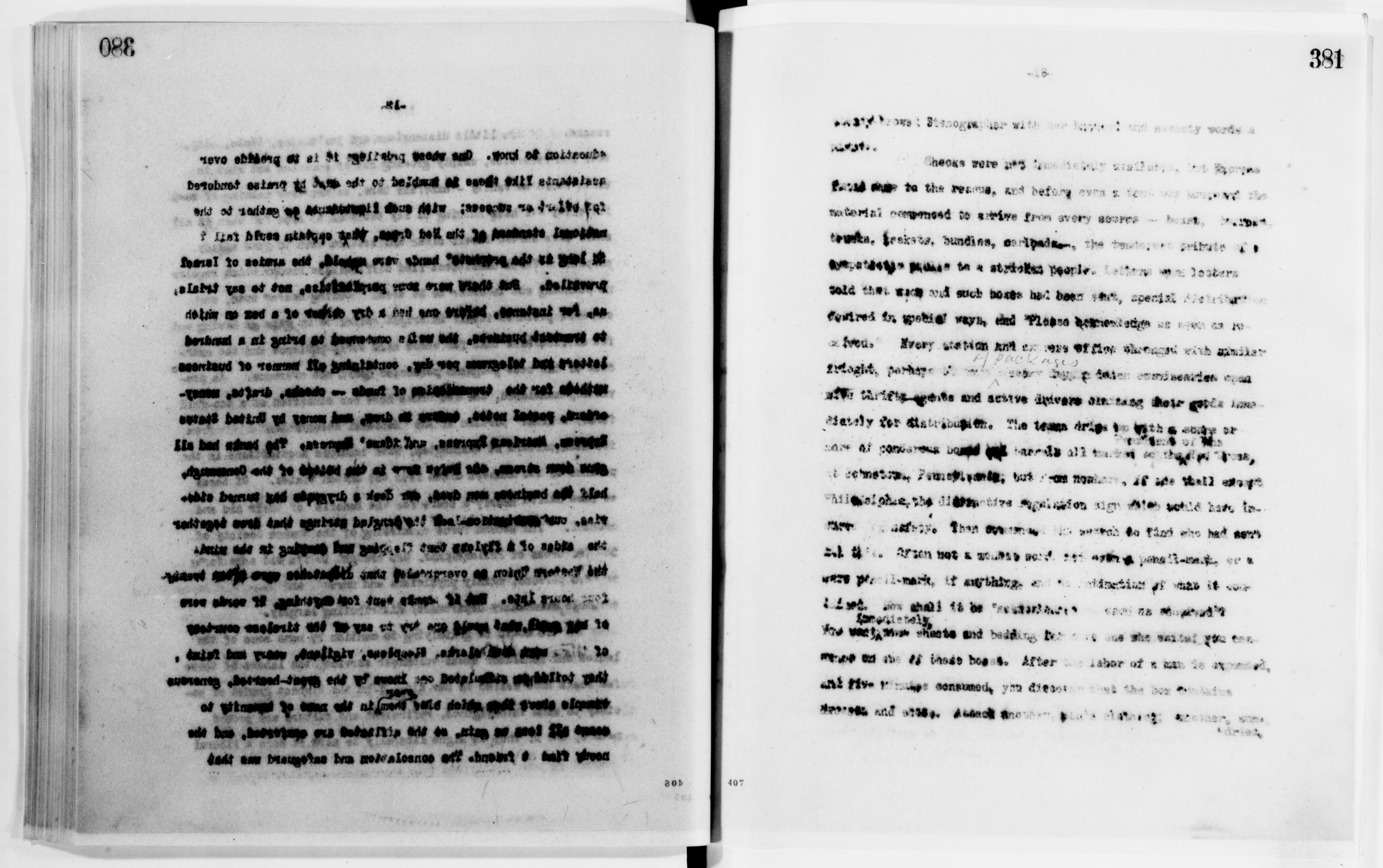 Scanned image of the current content page