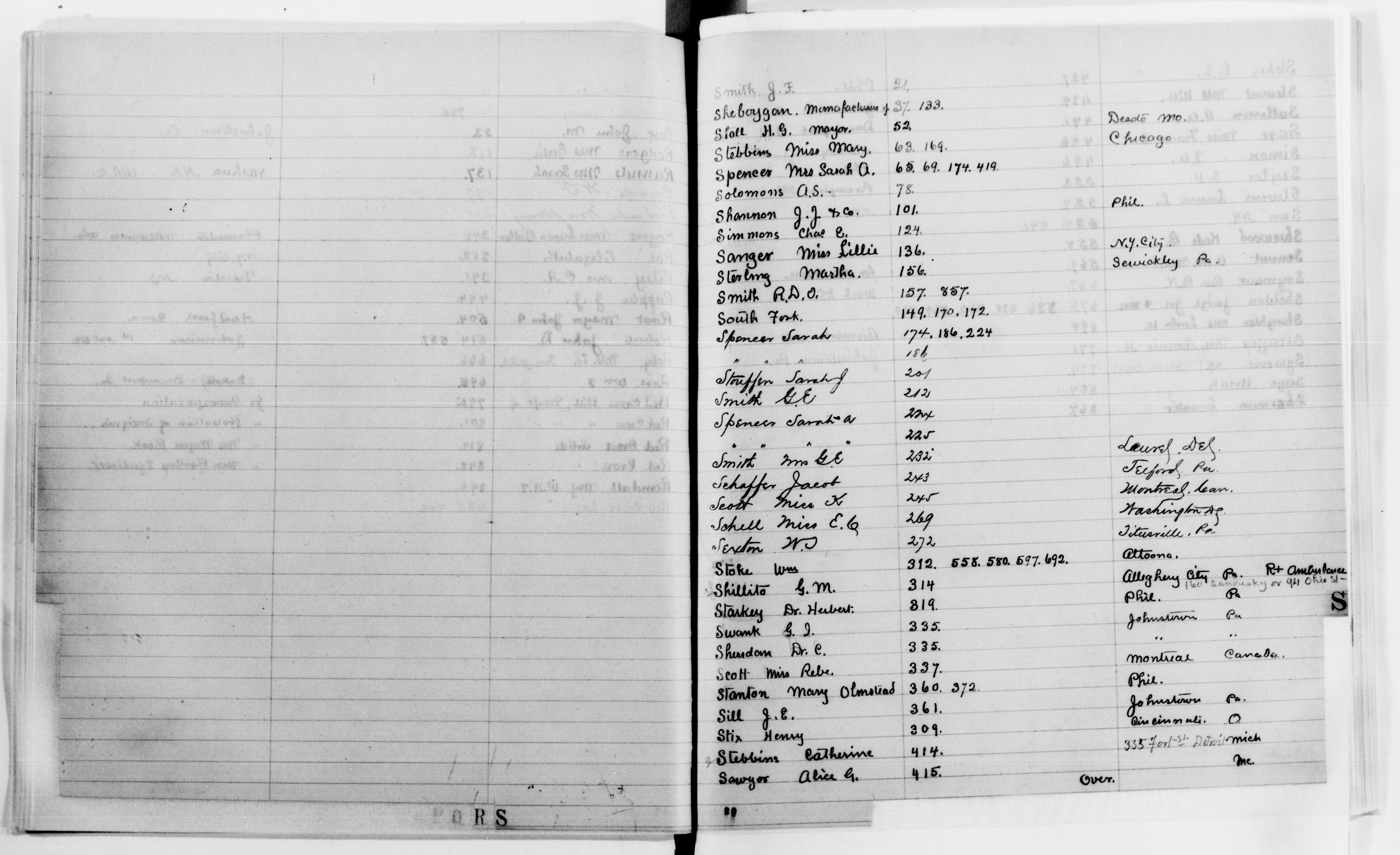 Scanned image of the current content page