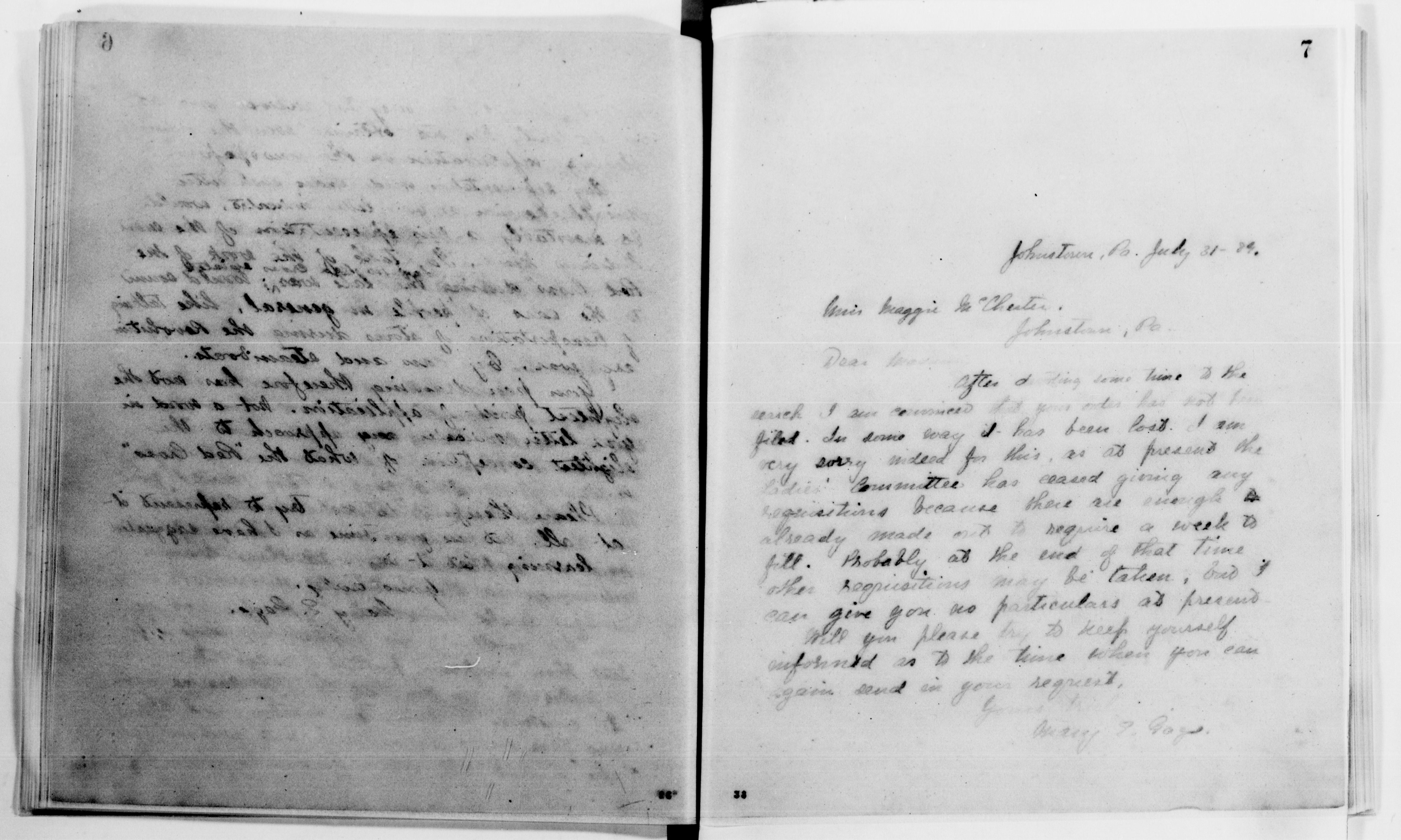 Scanned image of the current content page