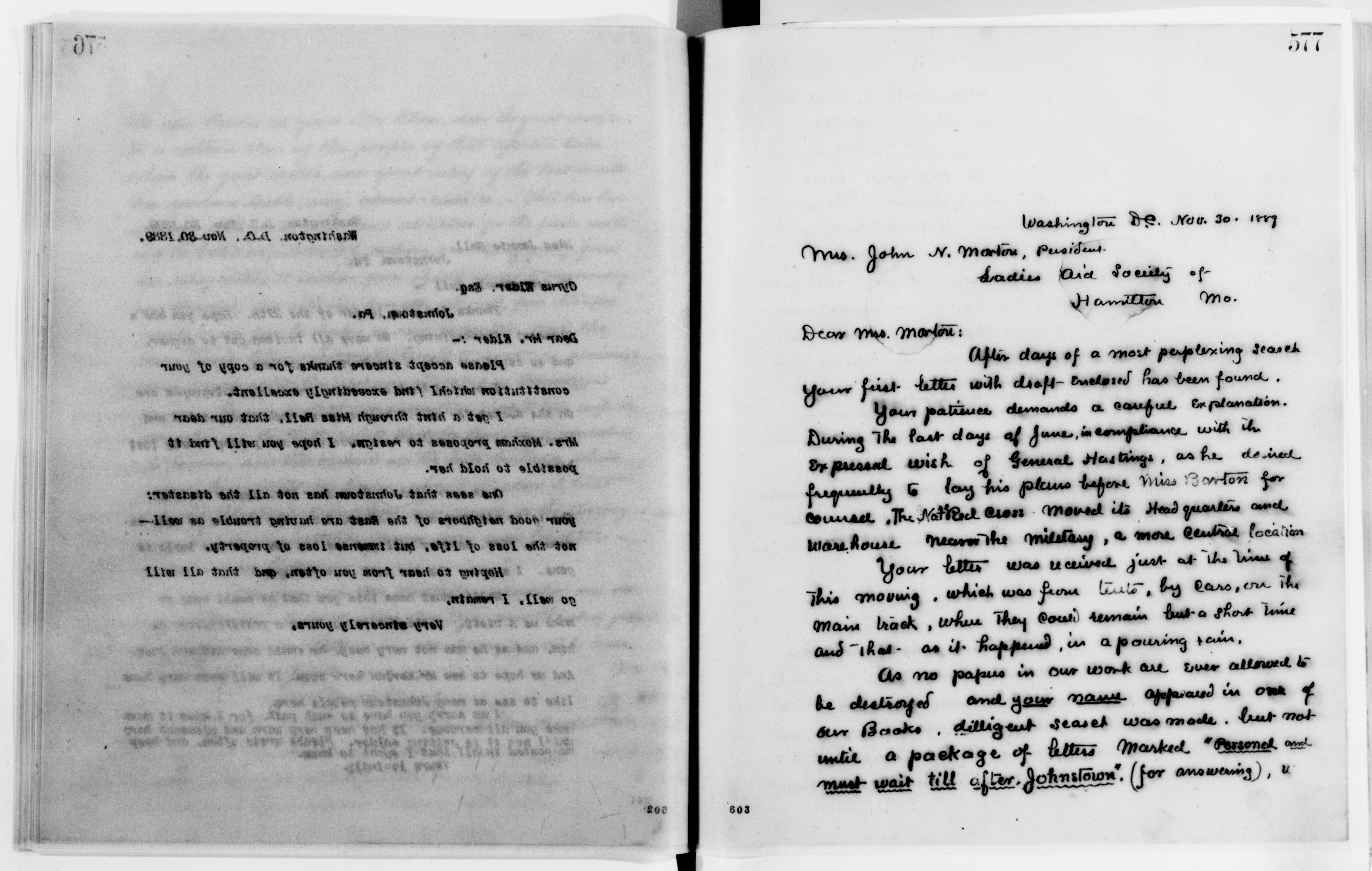 Scanned image of the current content page