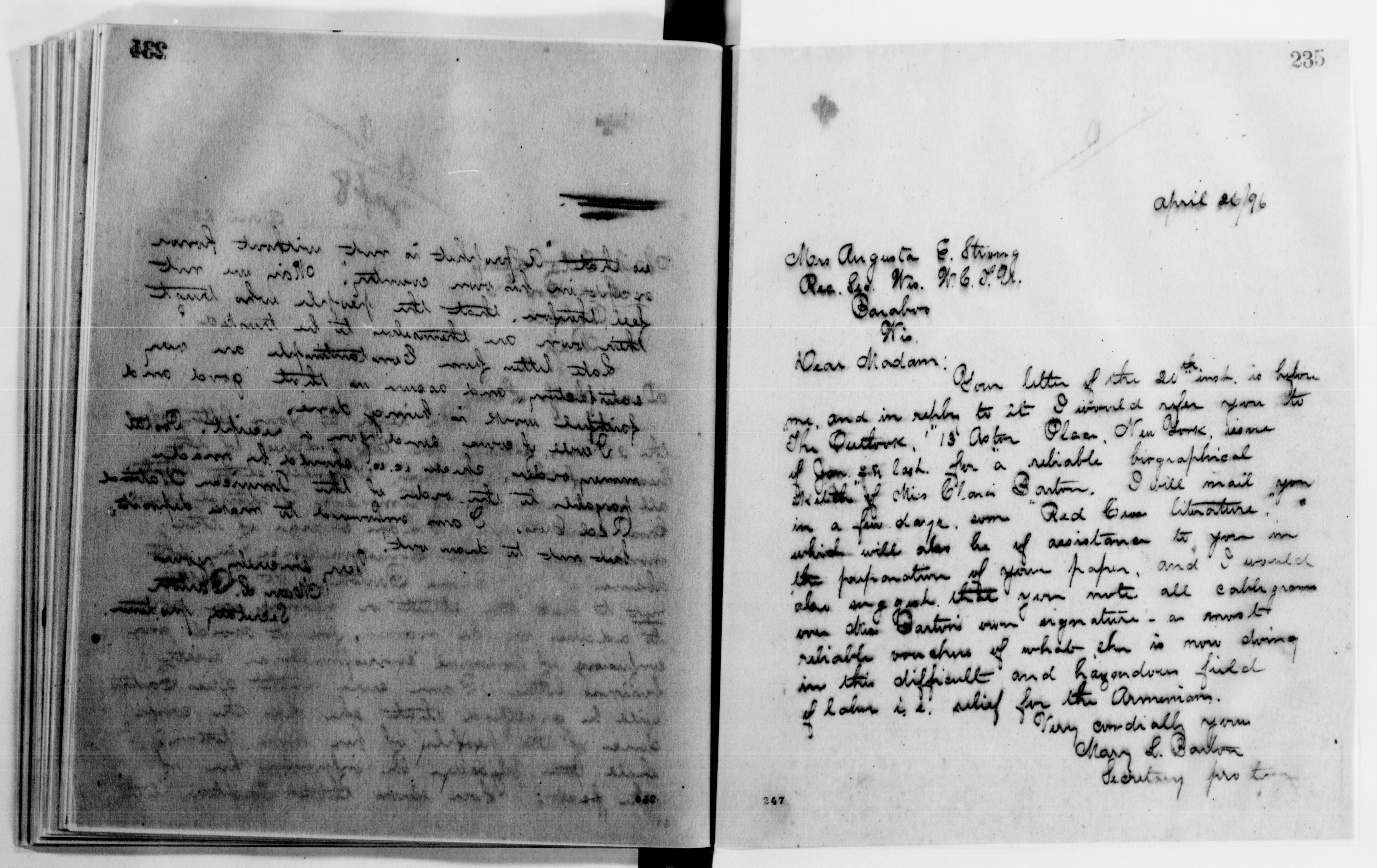 Scanned image of the current content page