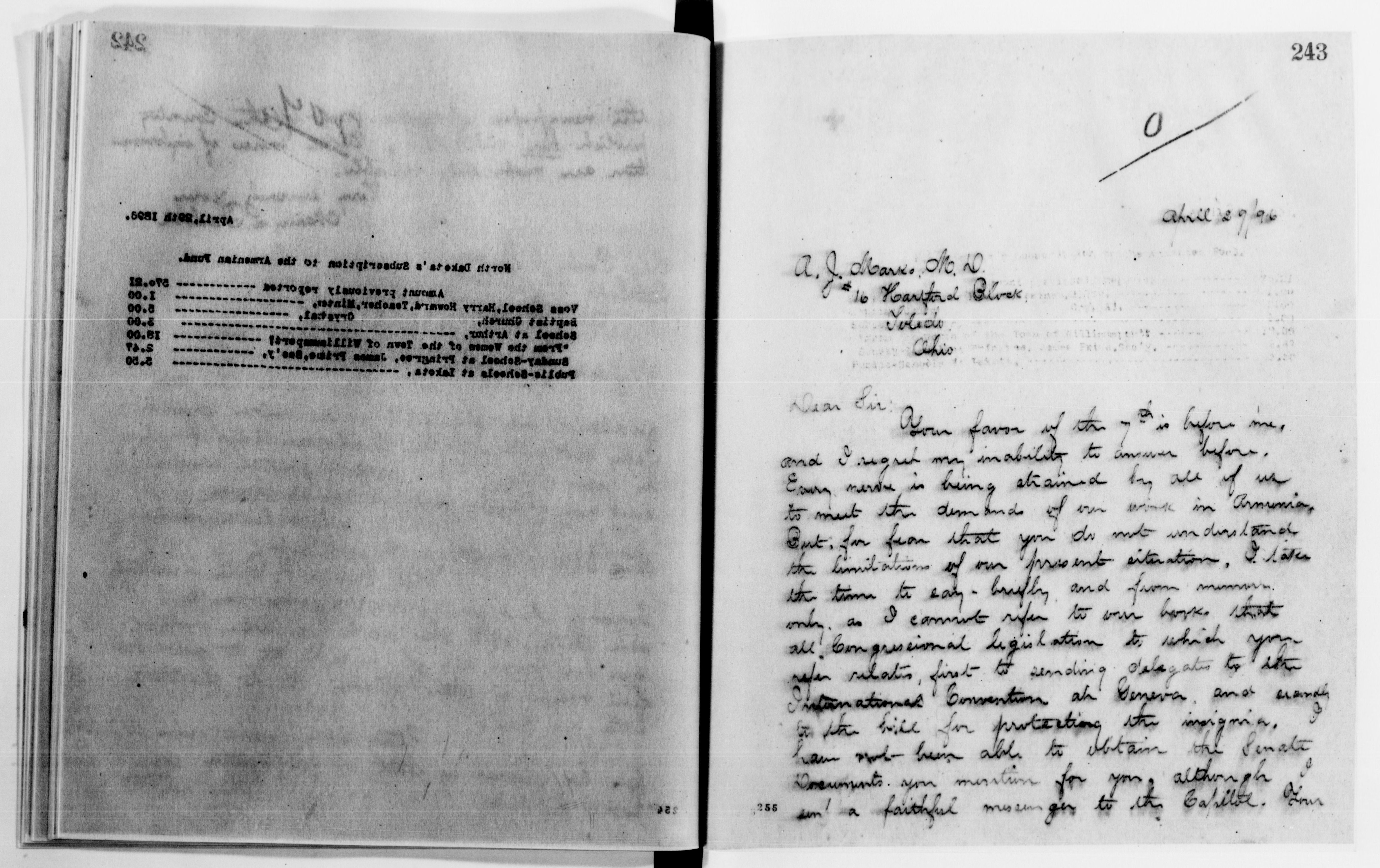 Scanned image of the current content page