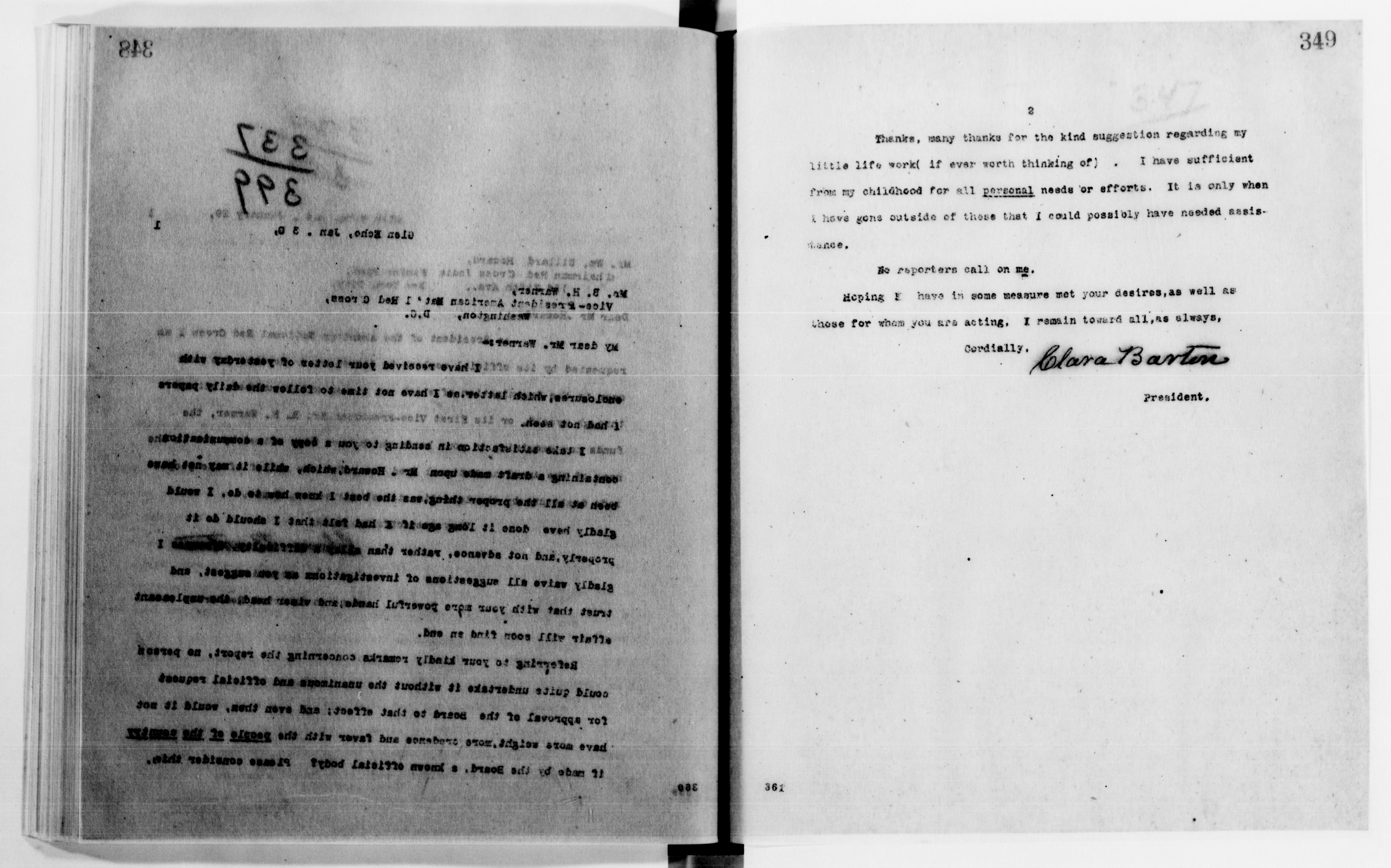 Scanned image of the current content page