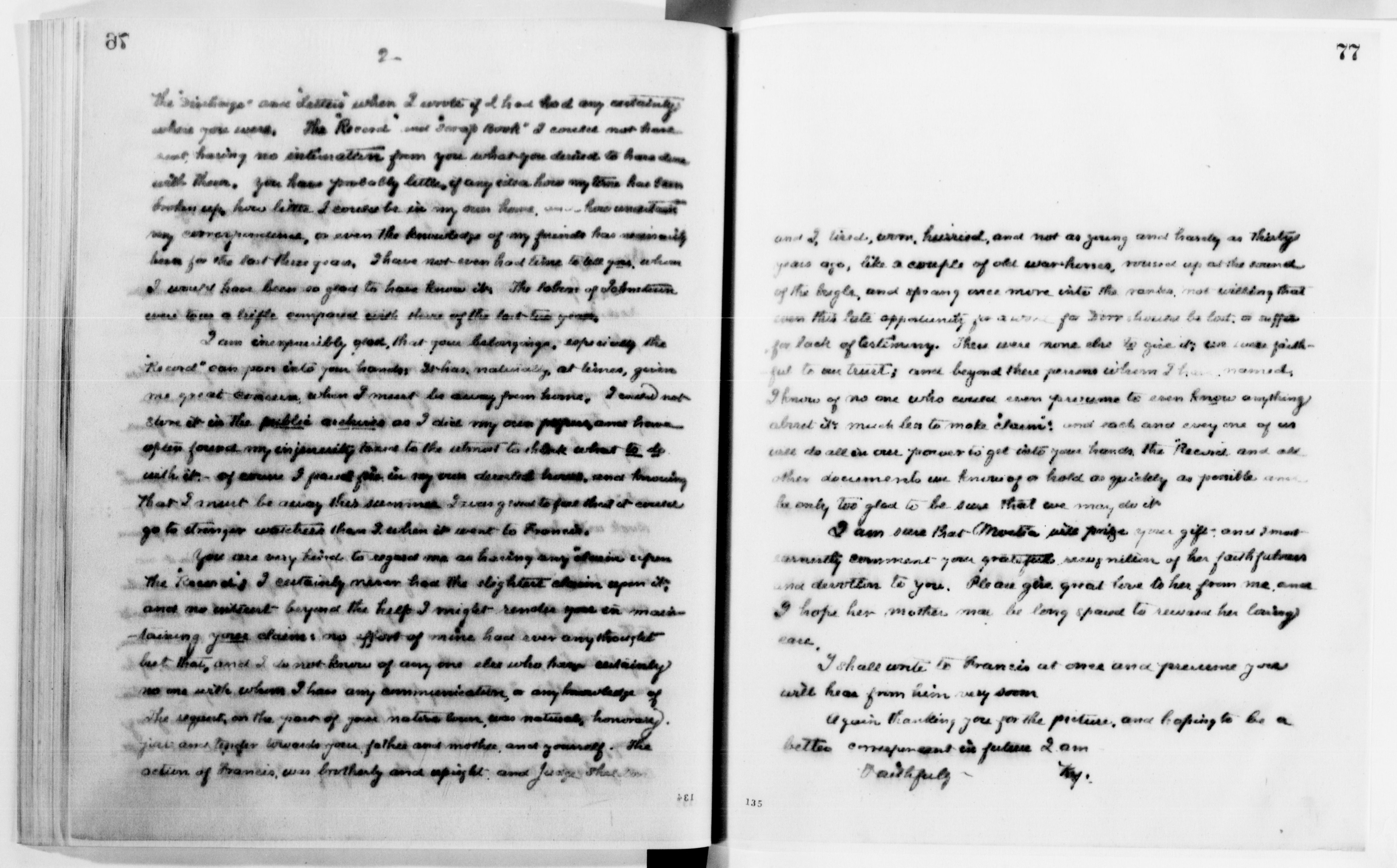 Scanned image of the current content page