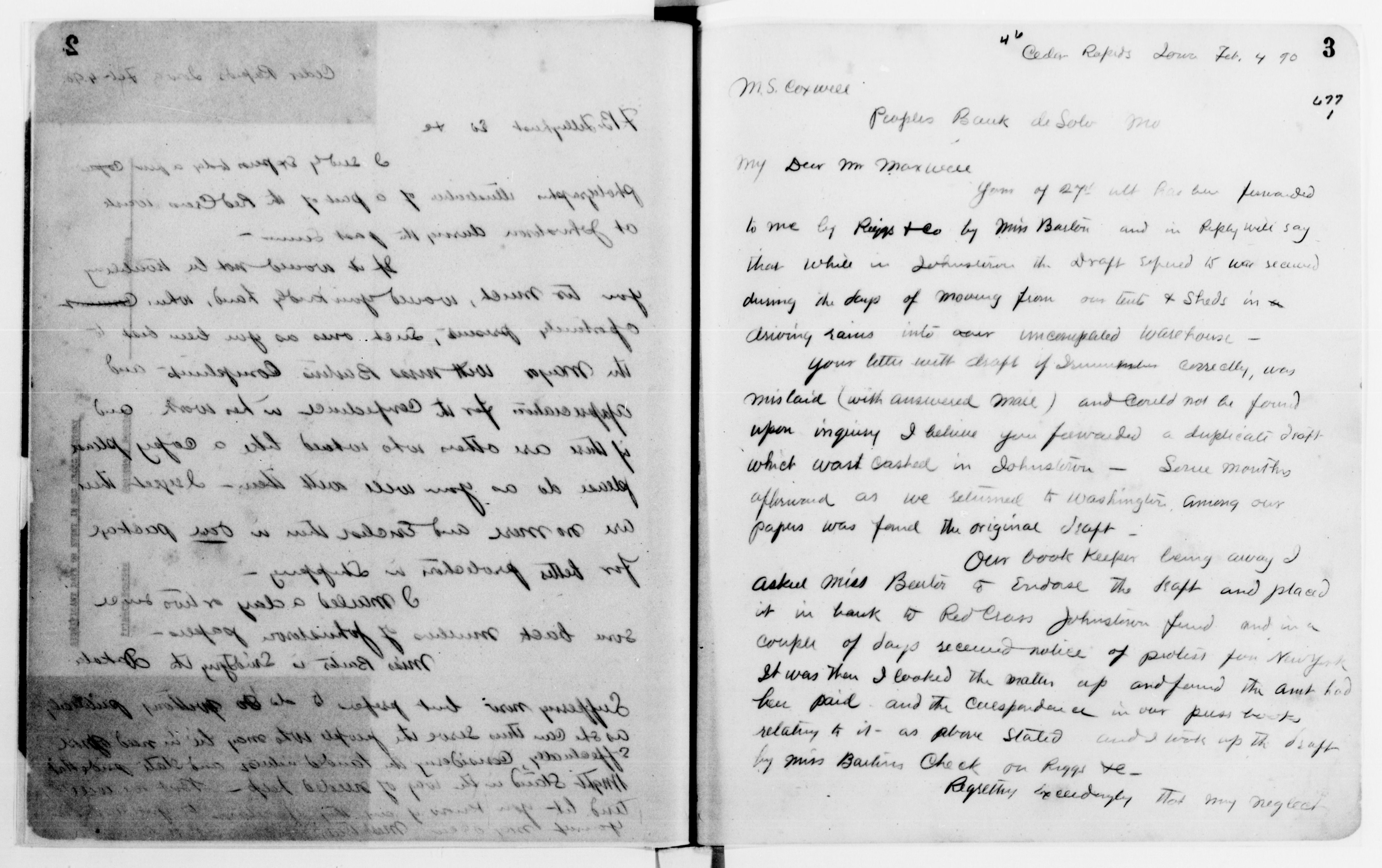 Scanned image of the current content page