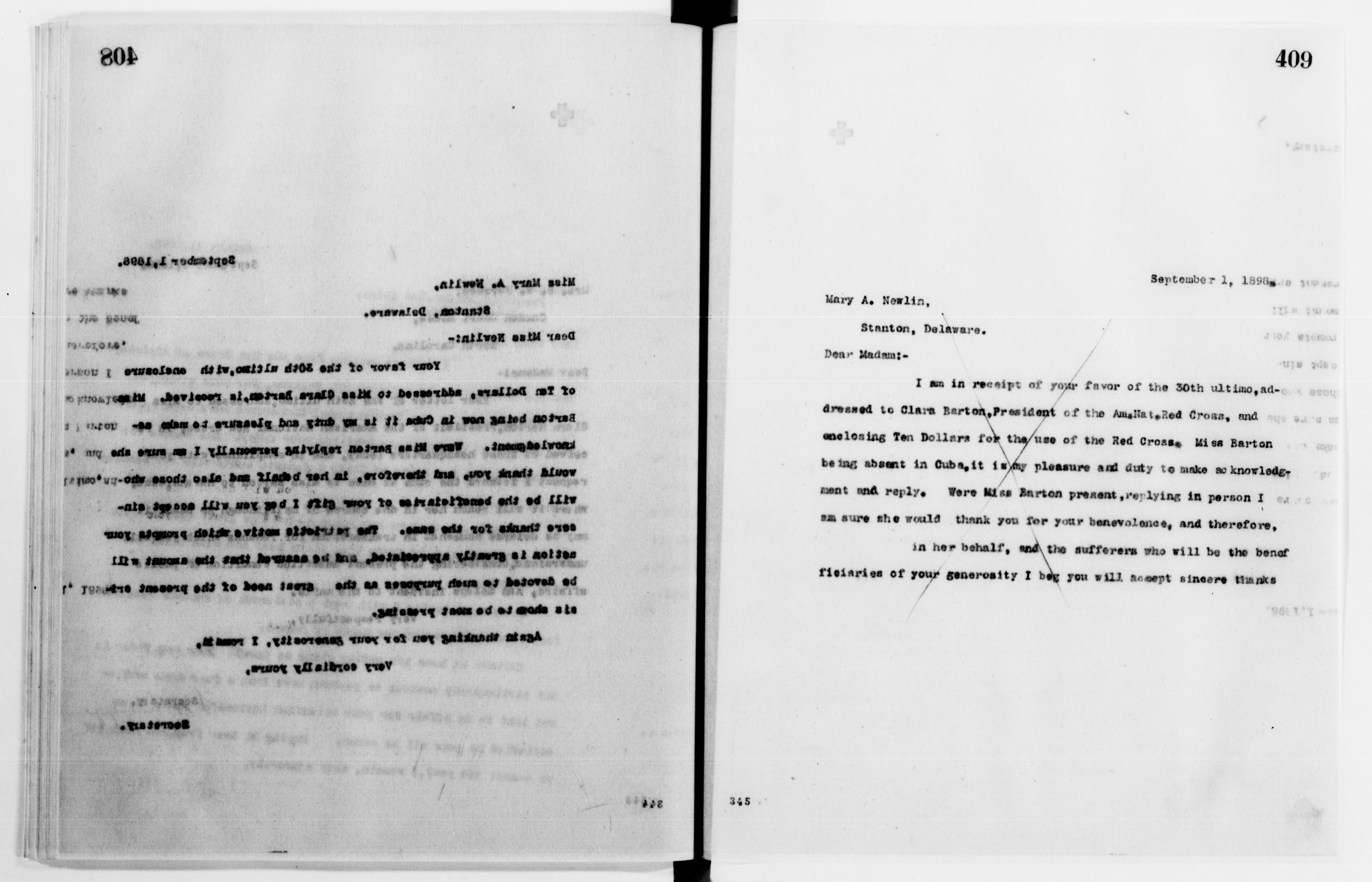 Scanned image of the current content page