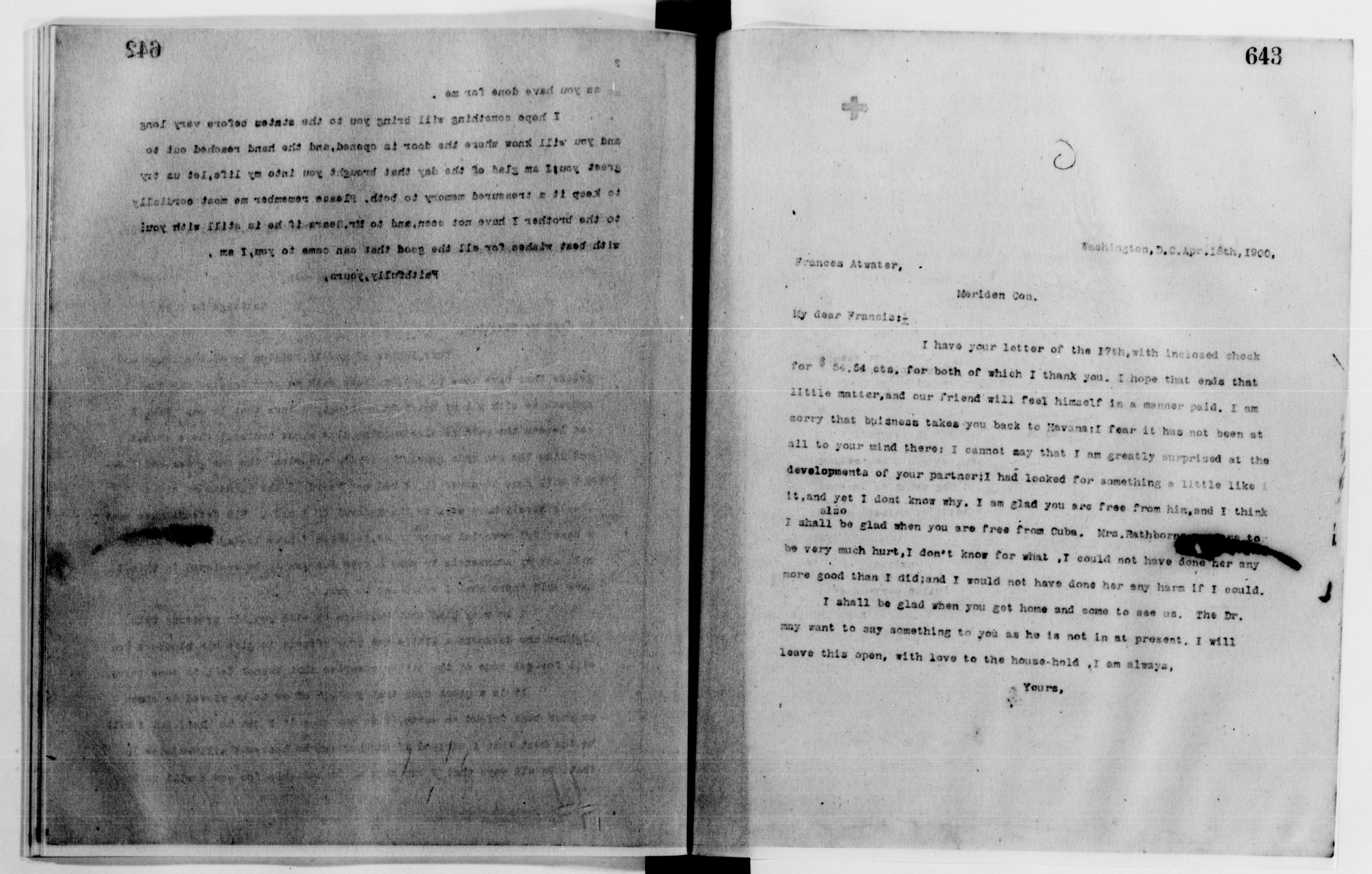 Scanned image of the current content page