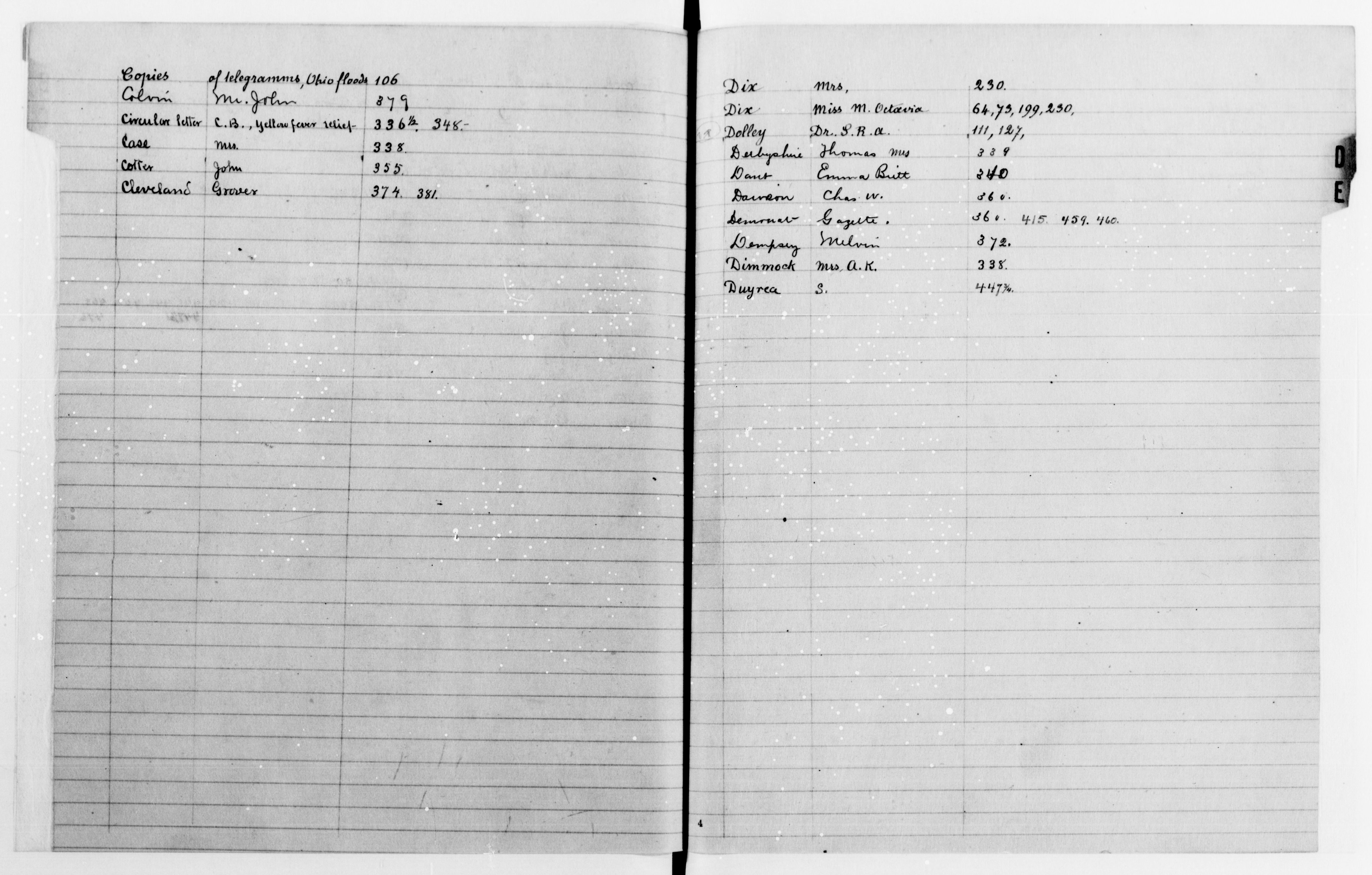 Scanned image of the current content page
