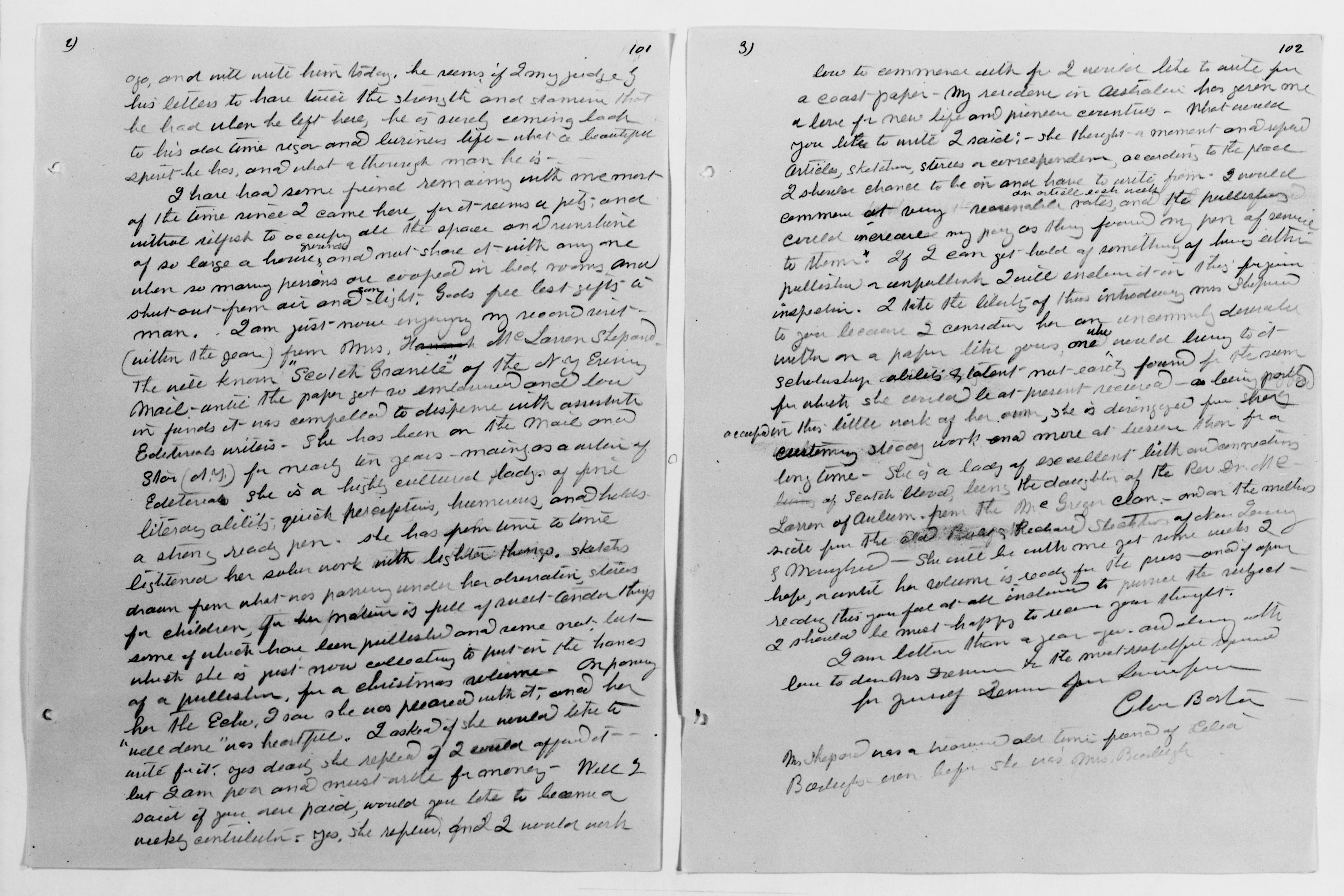 Scanned image of the current content page