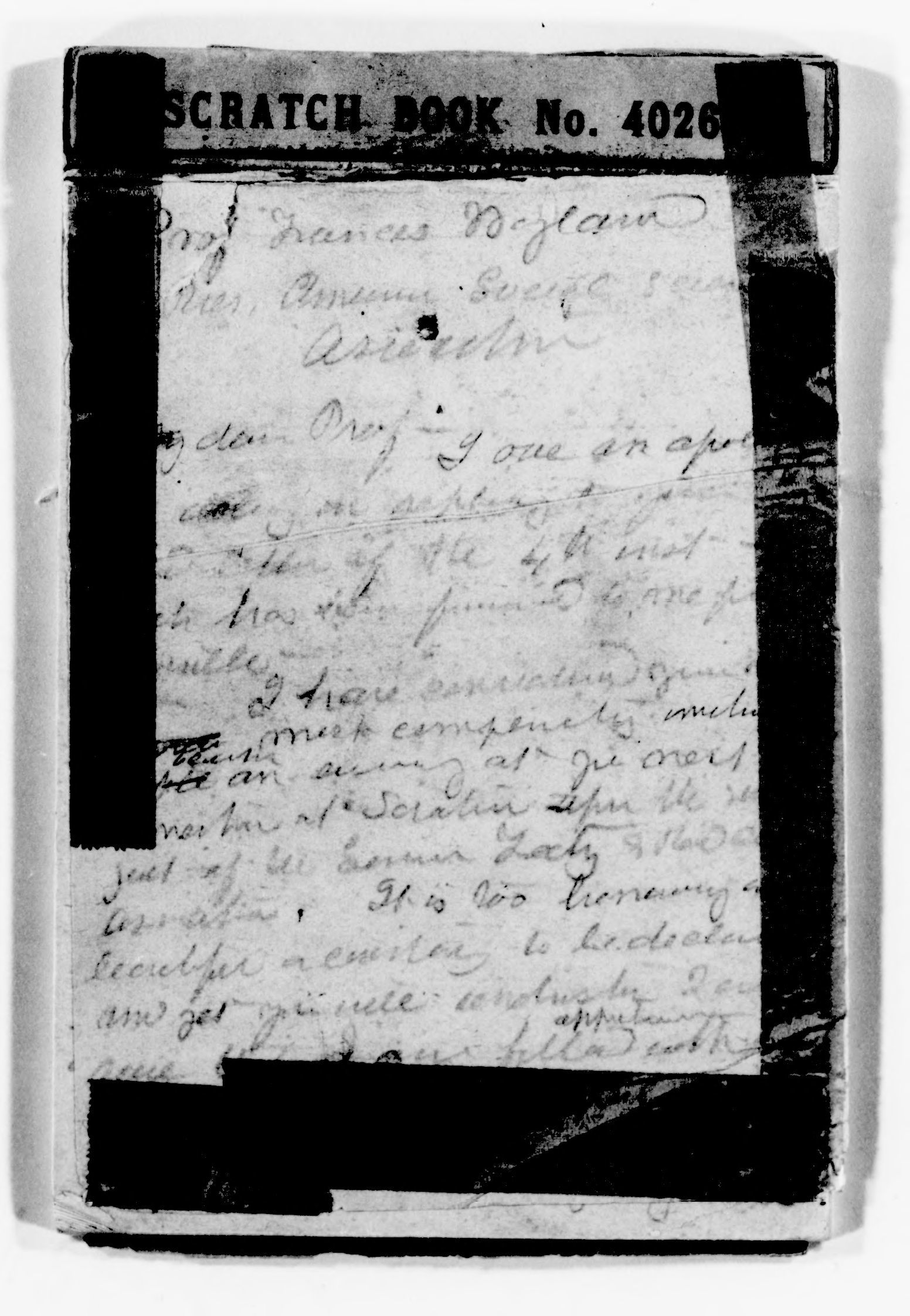 Scanned image of the current content page