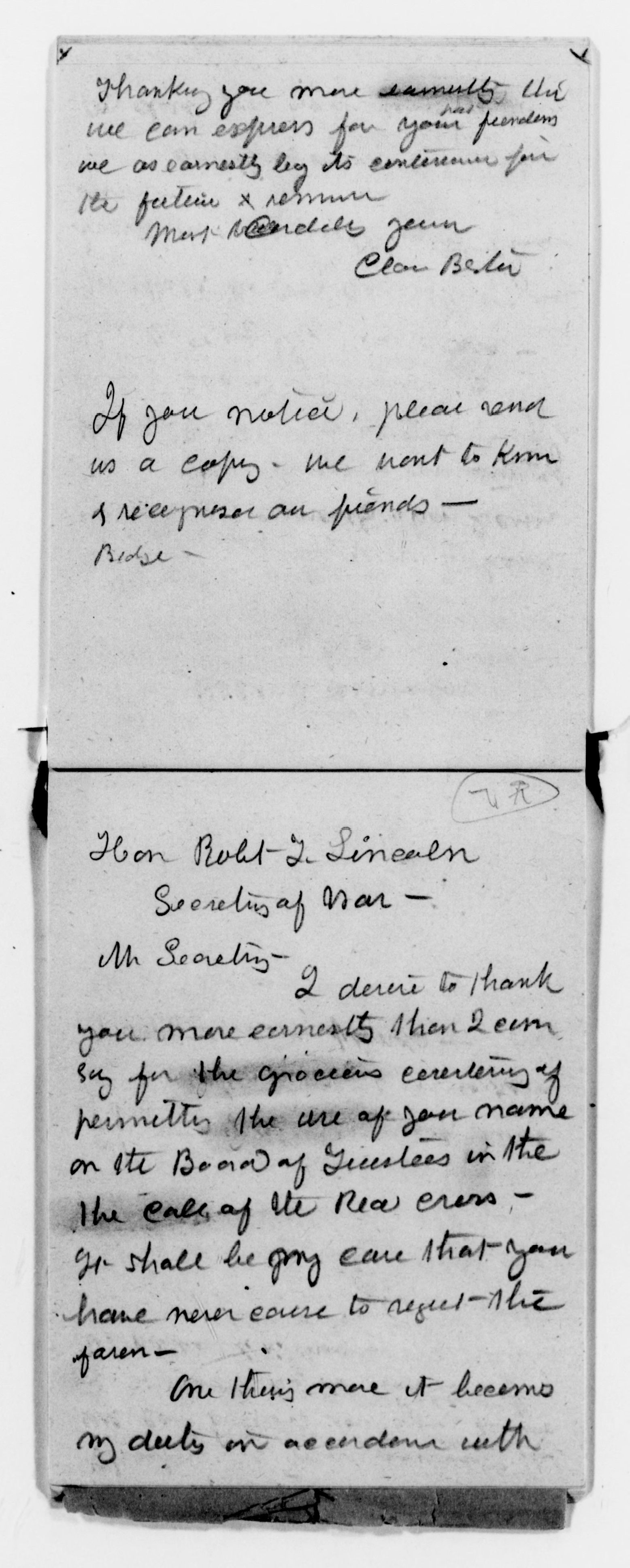 Scanned image of the current content page