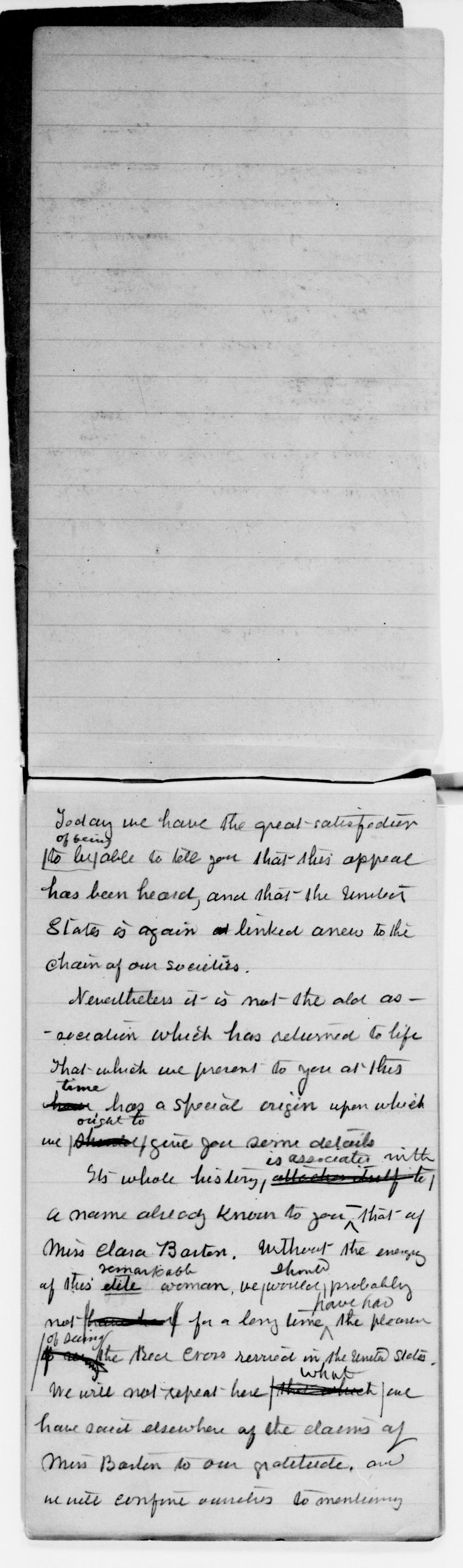 Scanned image of the current content page