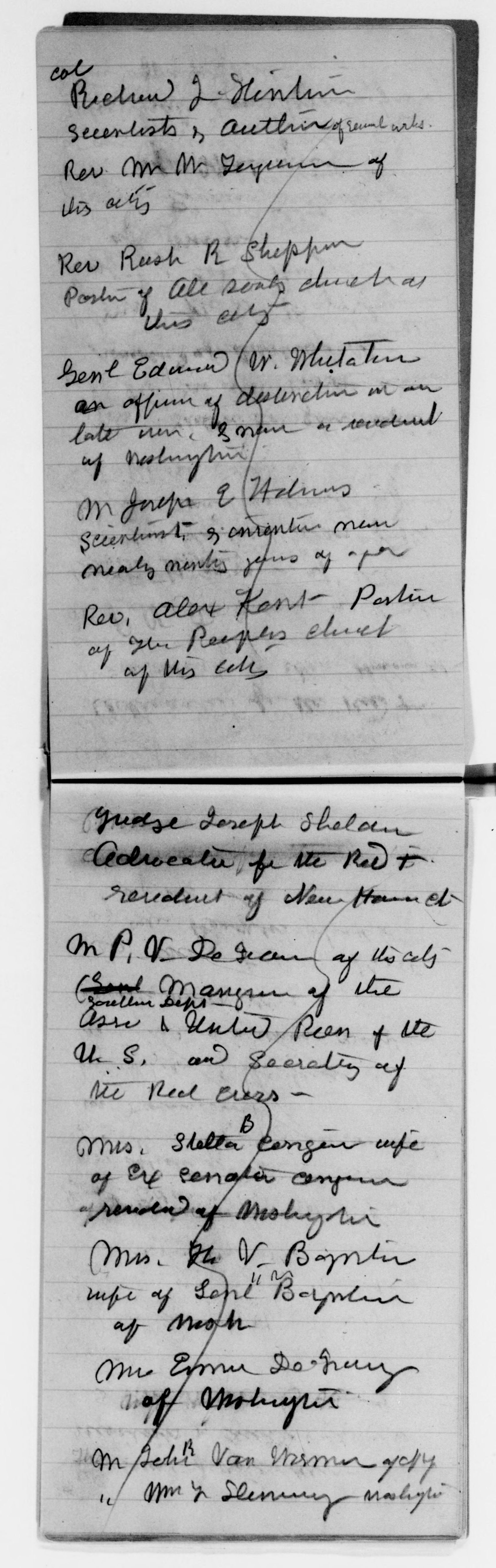 Scanned image of the current content page