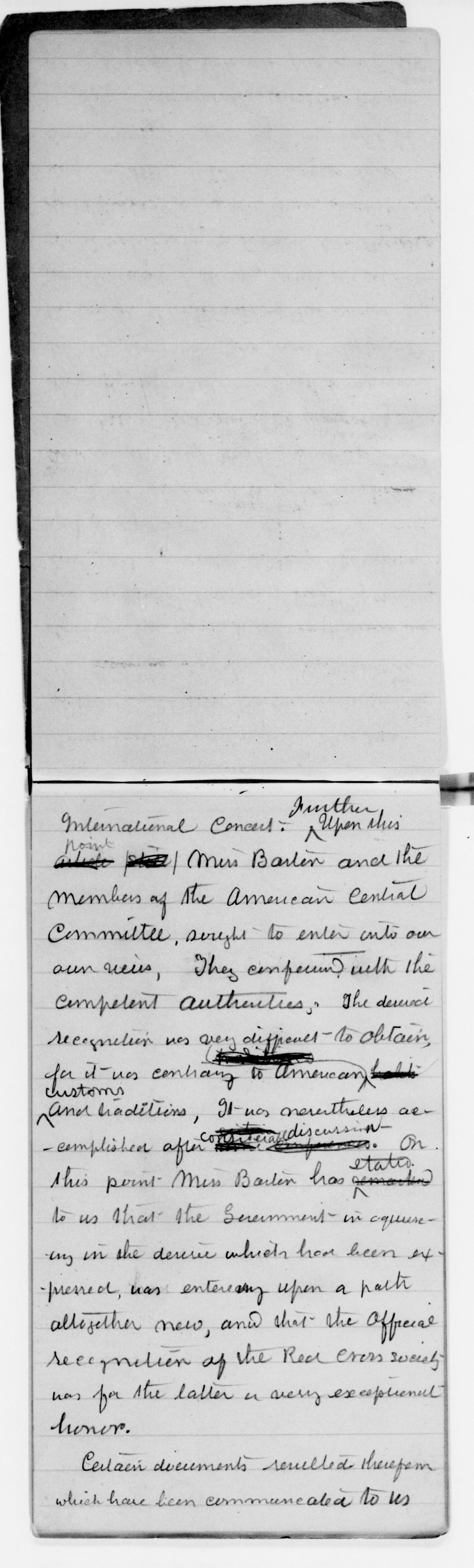 Scanned image of the current content page