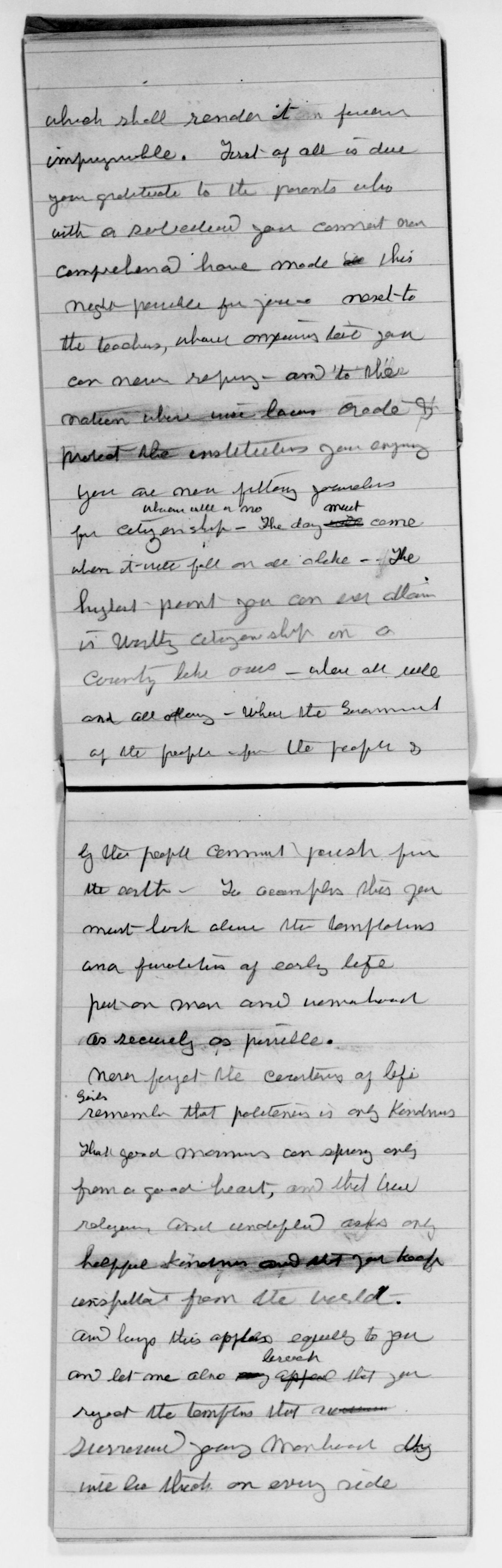 Scanned image of the current content page