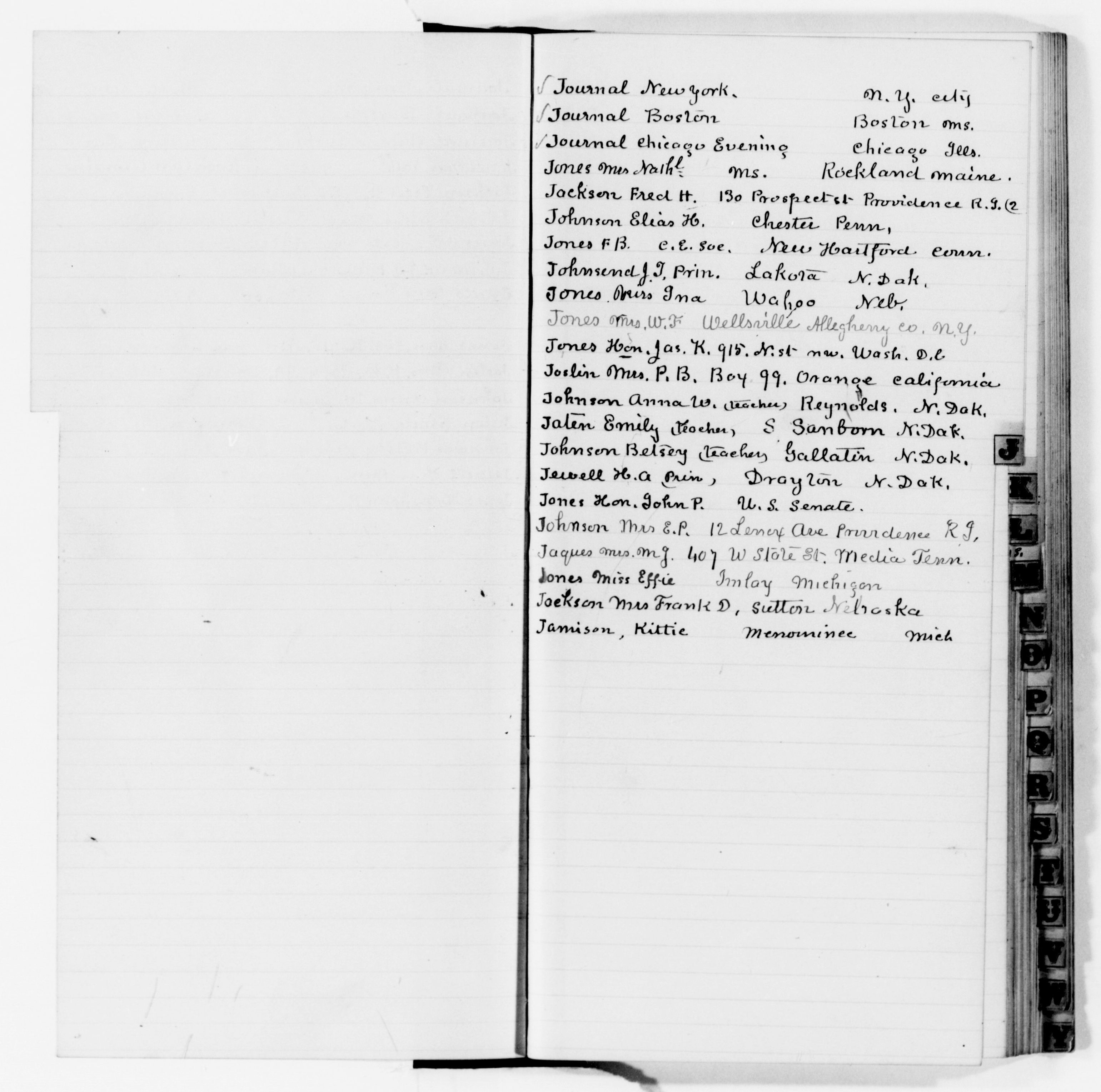 Scanned image of the current content page