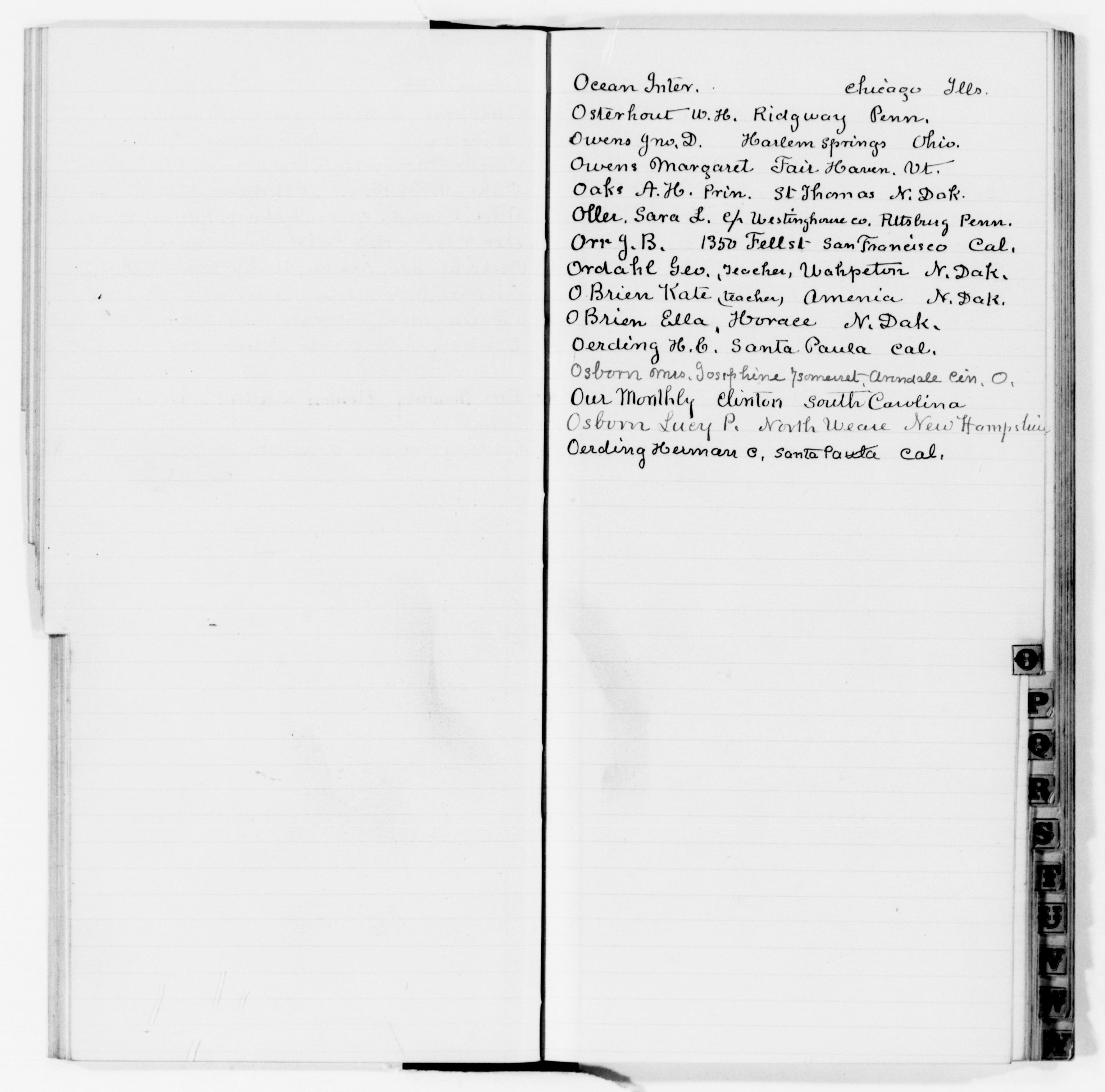 Scanned image of the current content page