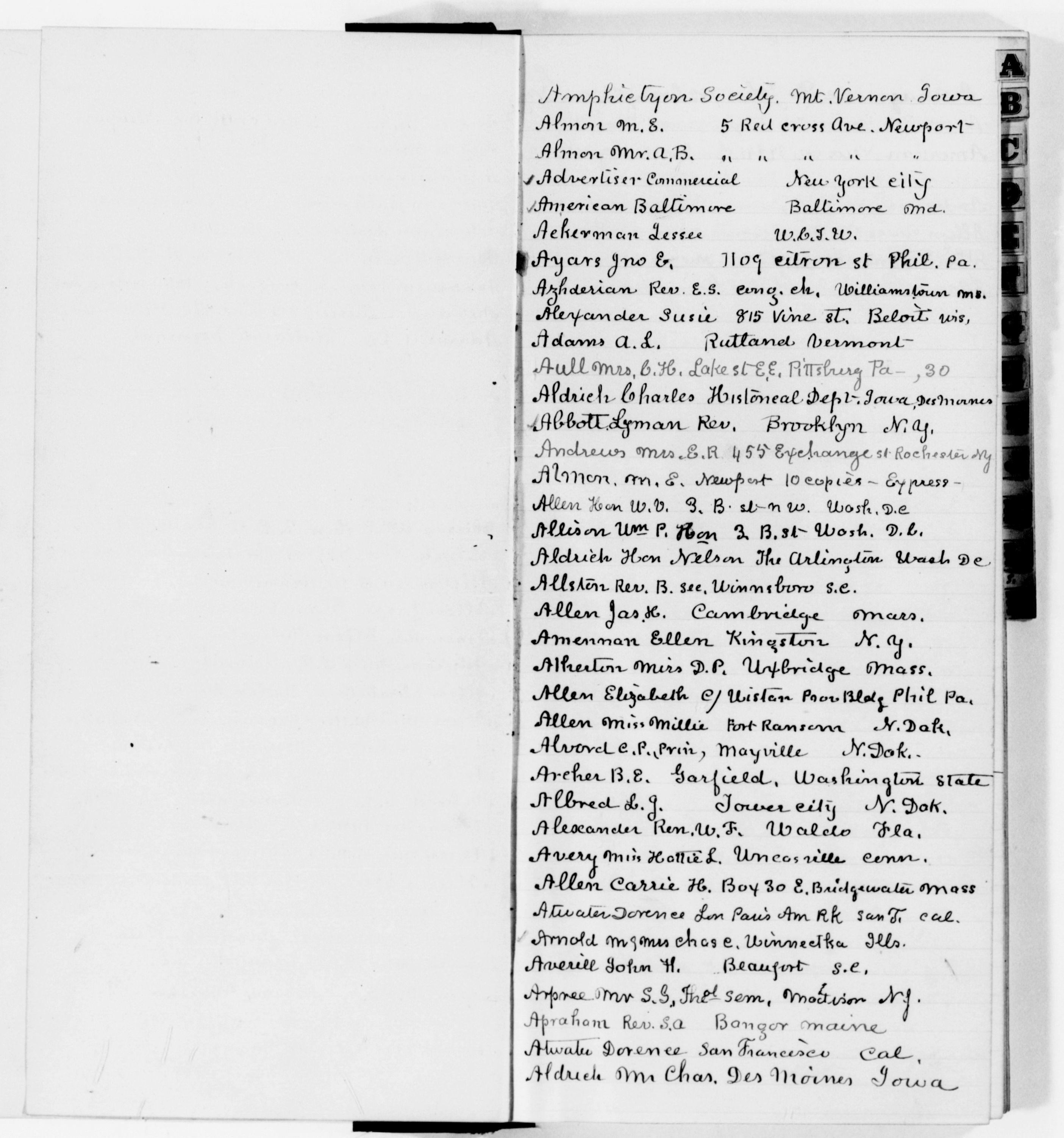 Scanned image of the current content page