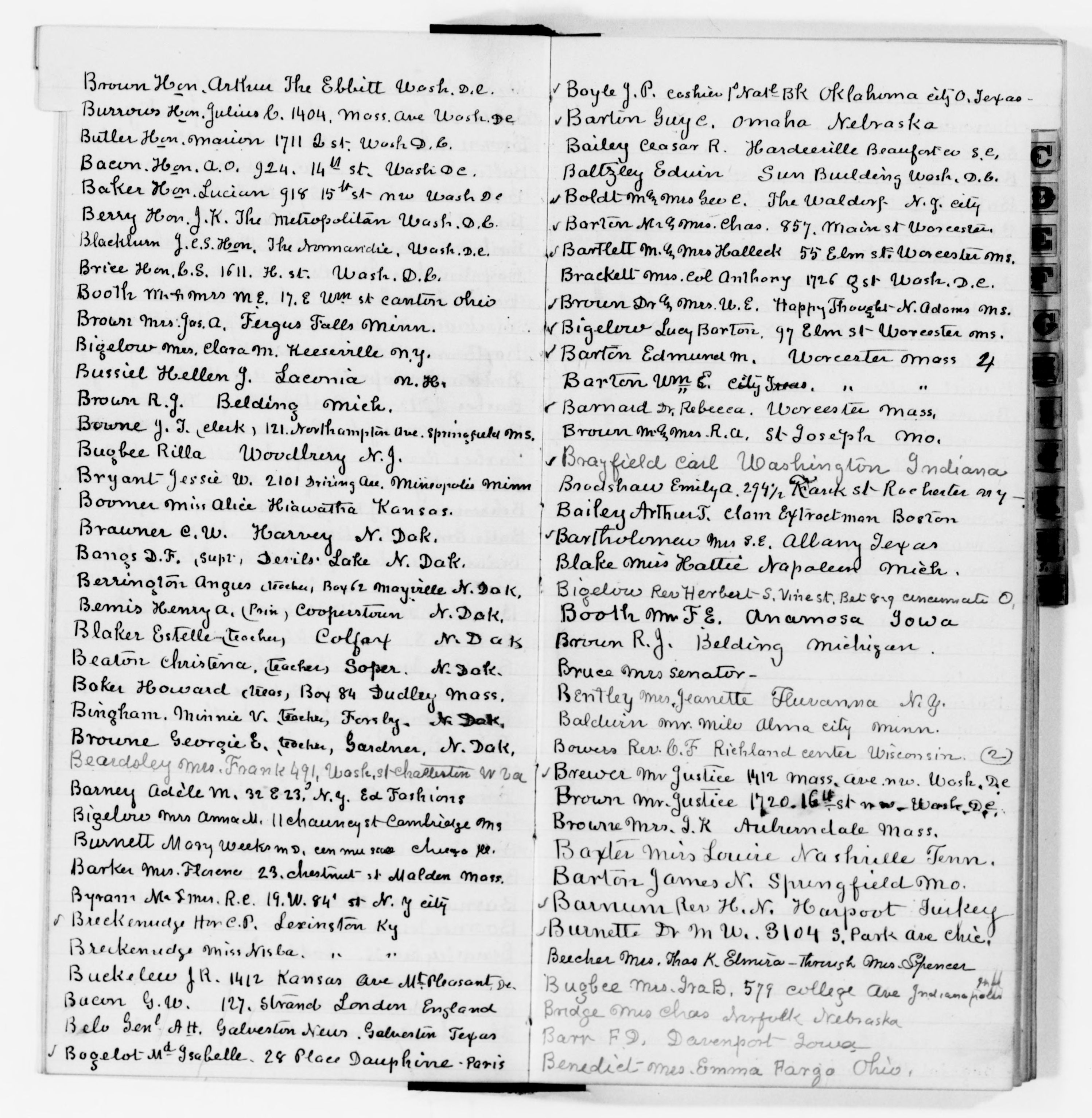 Scanned image of the current content page