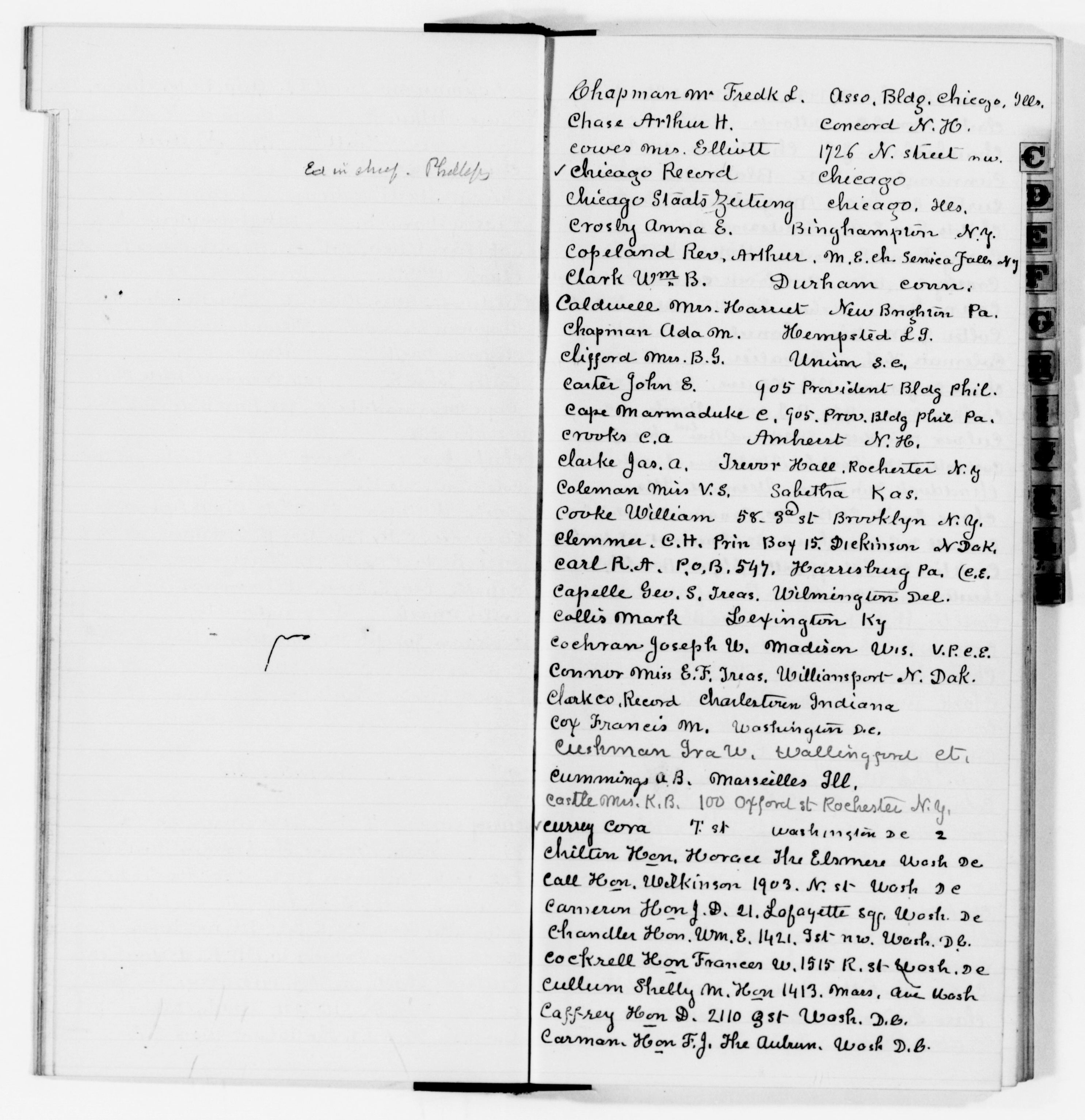 Scanned image of the current content page