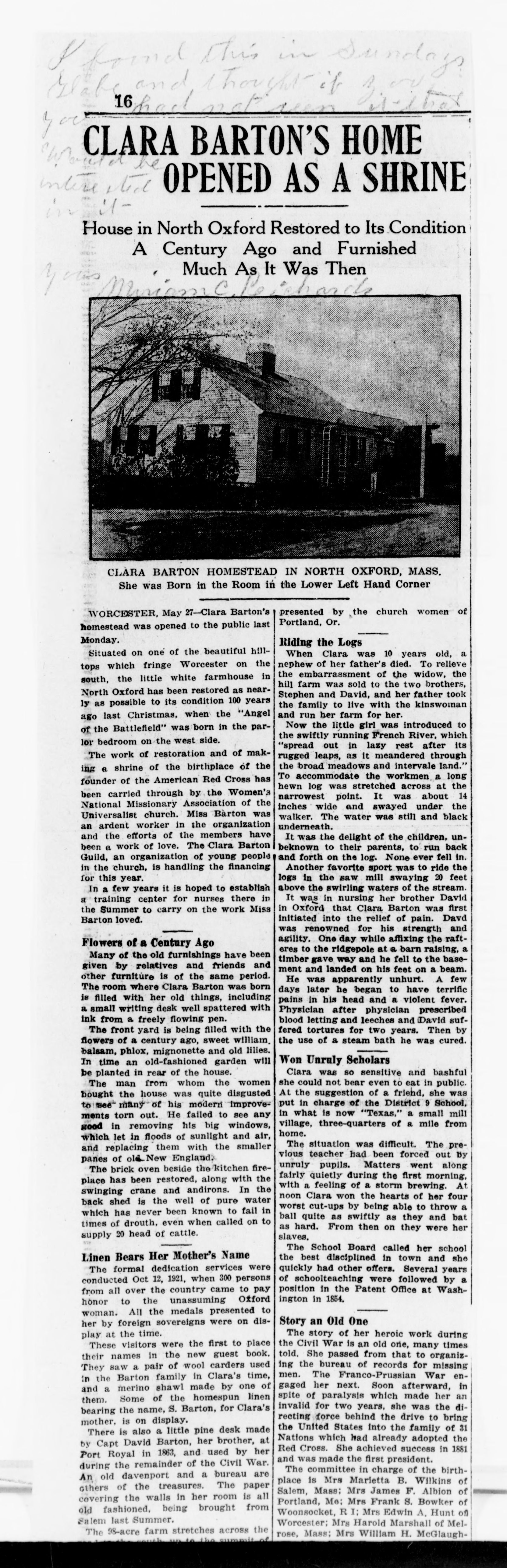 Scanned image of the current content page