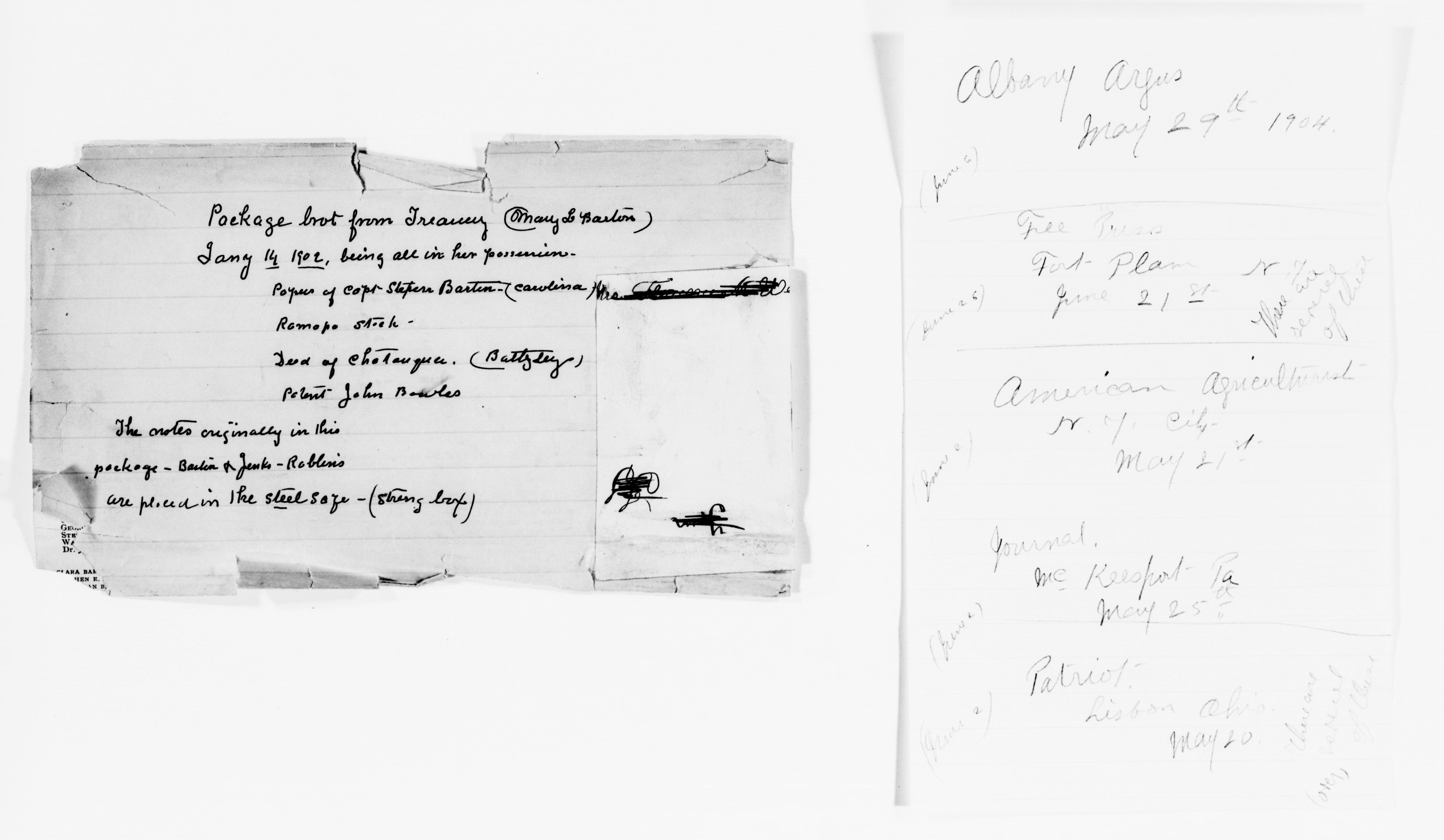 Scanned image of the current content page