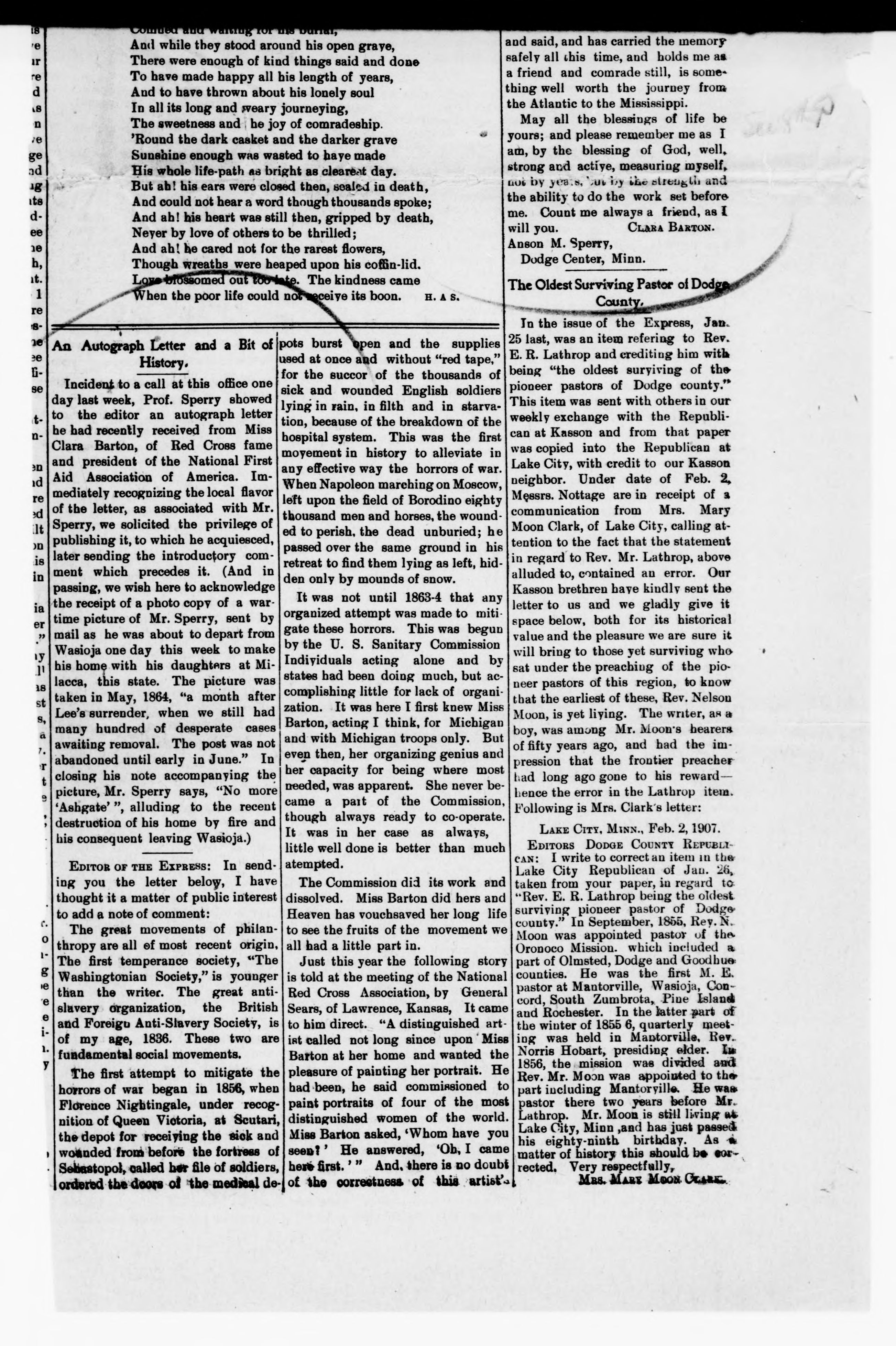Scanned image of the current content page